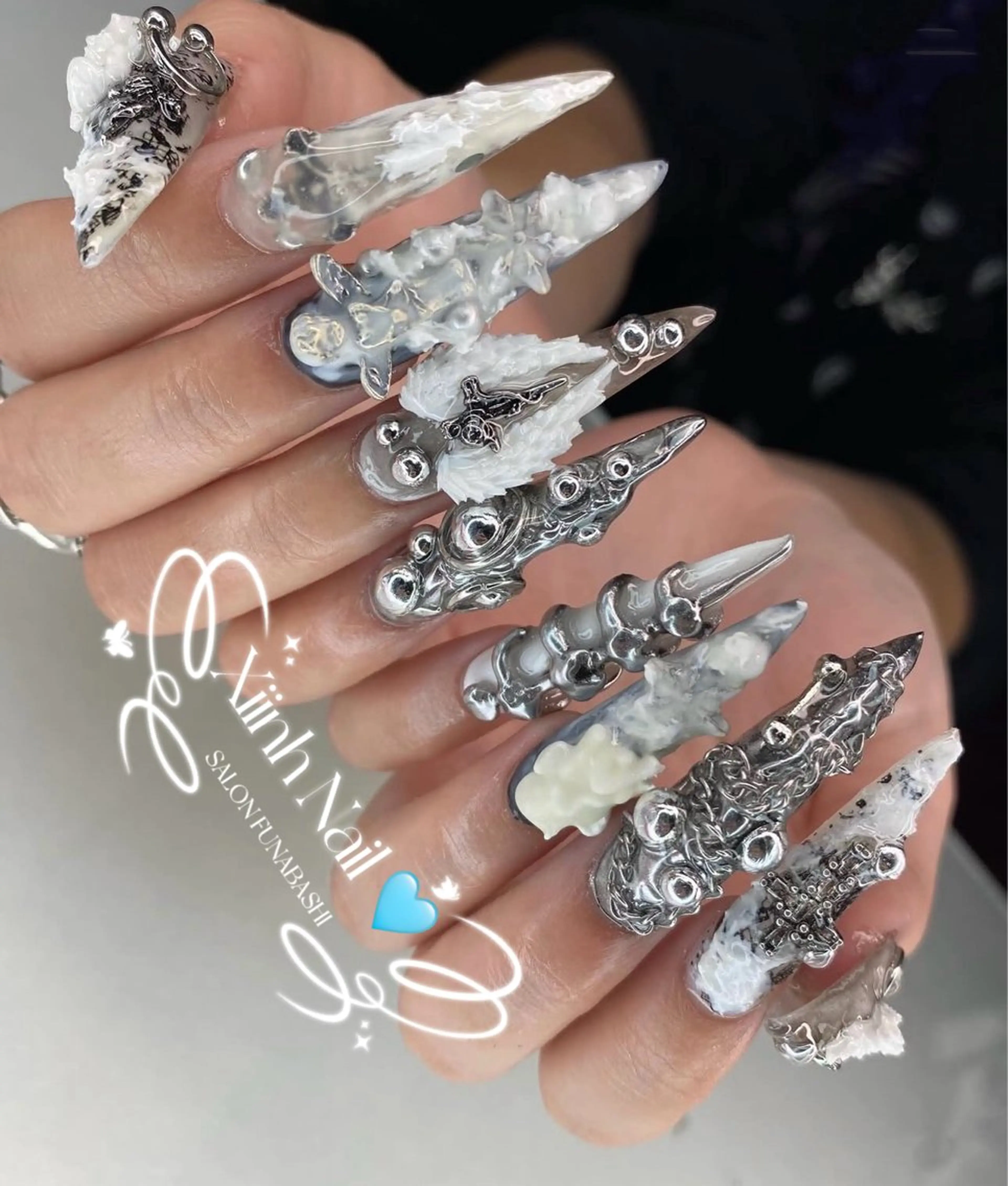 ネイル チークネイル 桜ネイル 長さ出し フットネイル ジェルネイル ハンドネイル XIINH NAIL SALONのネイルデザイン