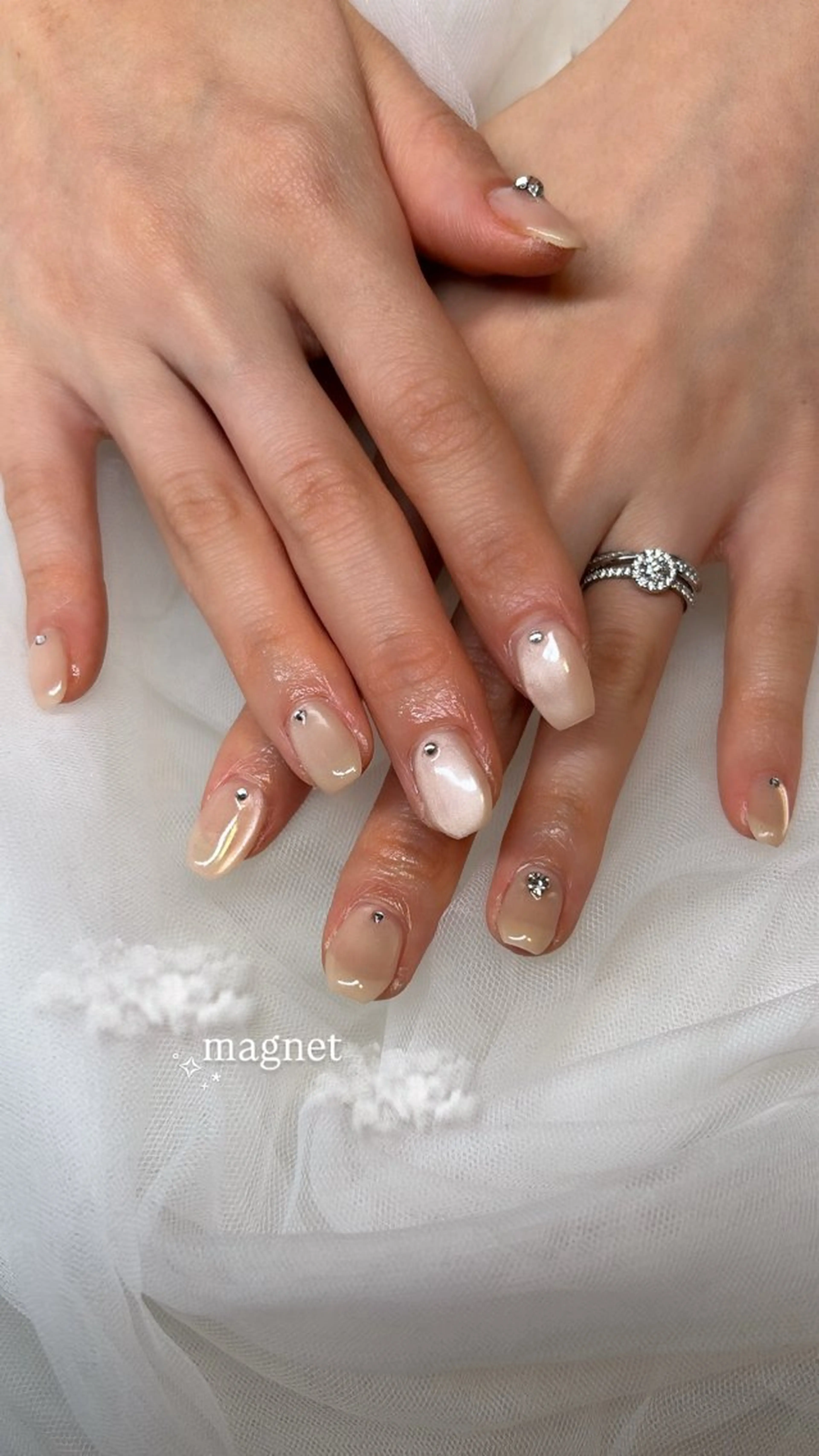 ネイル フラッシュネイル マグネットネイル ワンカラーネイル Sana ⭐︎のネイルデザイン