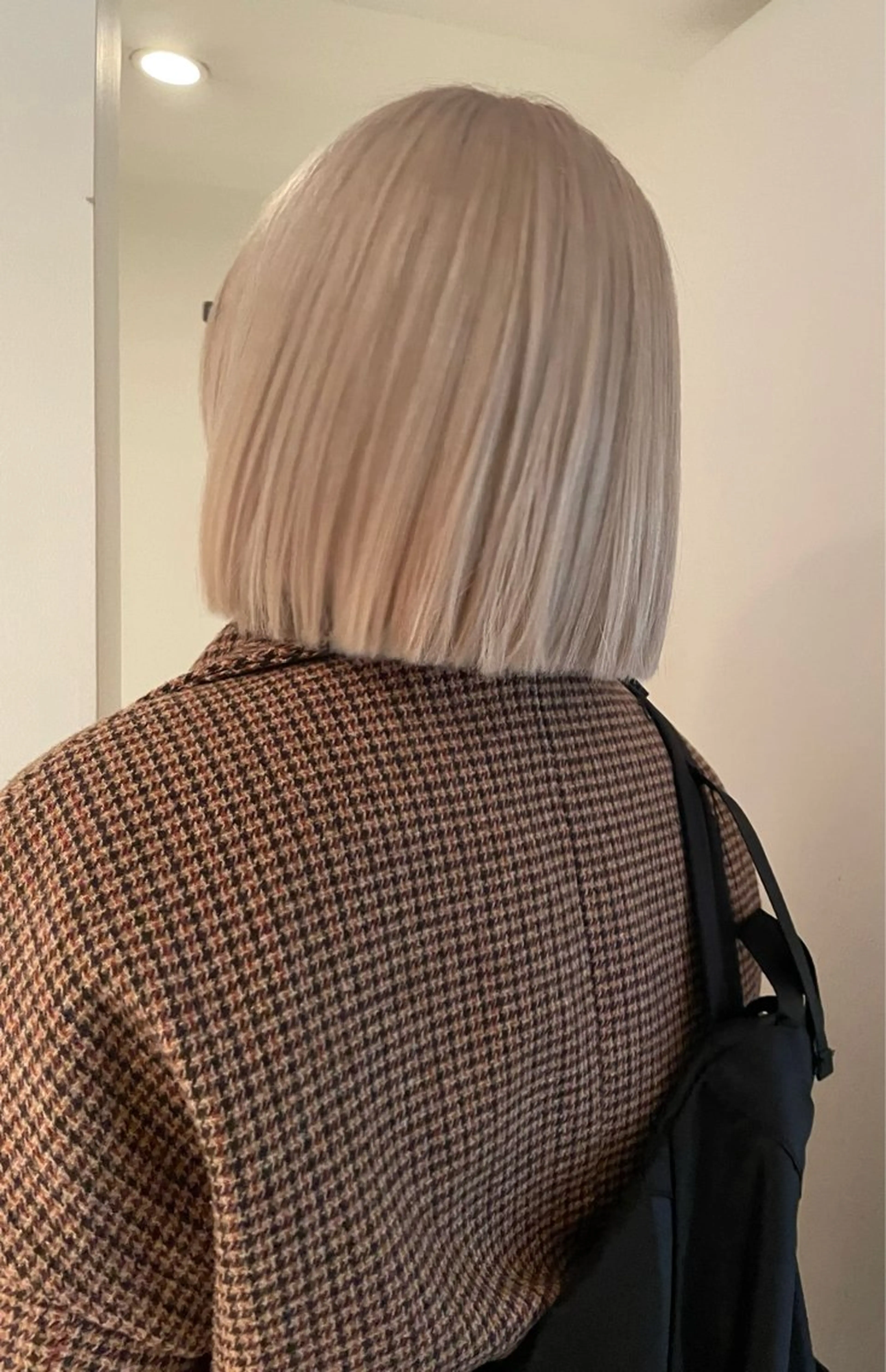 ショート カラー ハイトーンカラー トリートメント ヘアカラー トリートメント chiharu ボブ/レイヤーのヘアスタイル