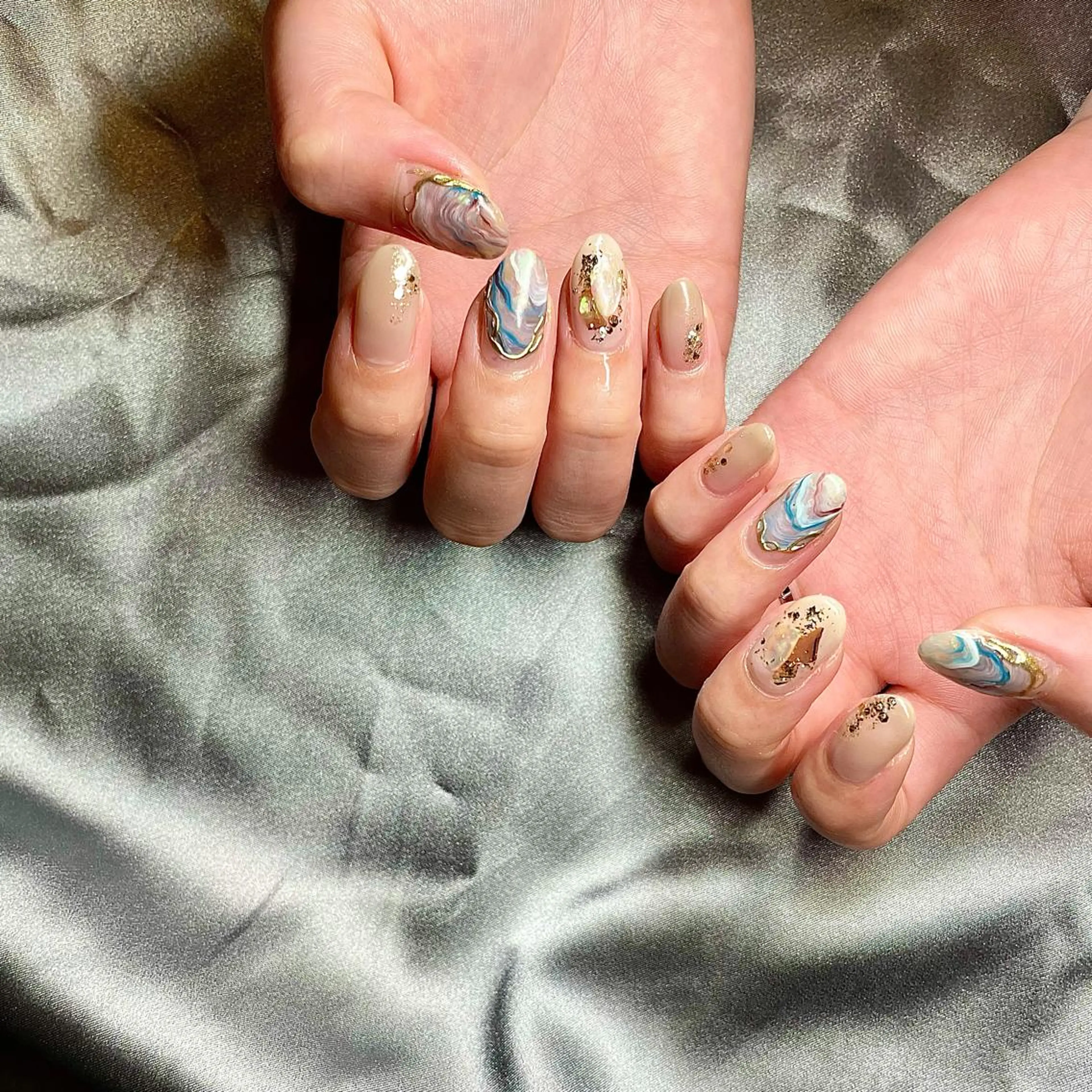 セミロング カラー パーマ ヘアアレンジ メンズ キッズ ネイル マツエク・マツパ アートネイル nail&eye Aoのマツエク・マツパデザイン