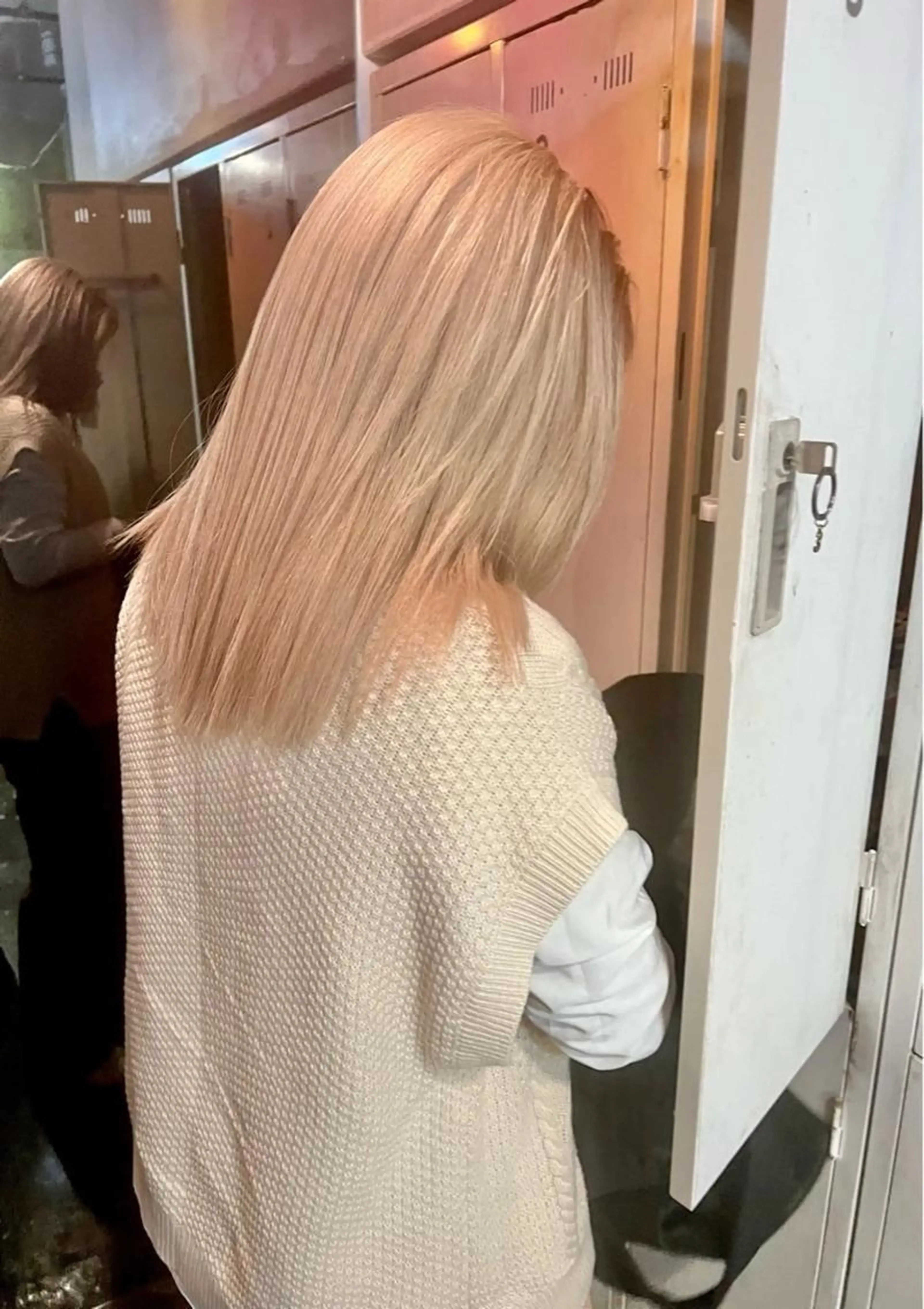 ミディアム カラー ブリーチ/ハイトーン ／心斎橋/大田敦也のヘアスタイル