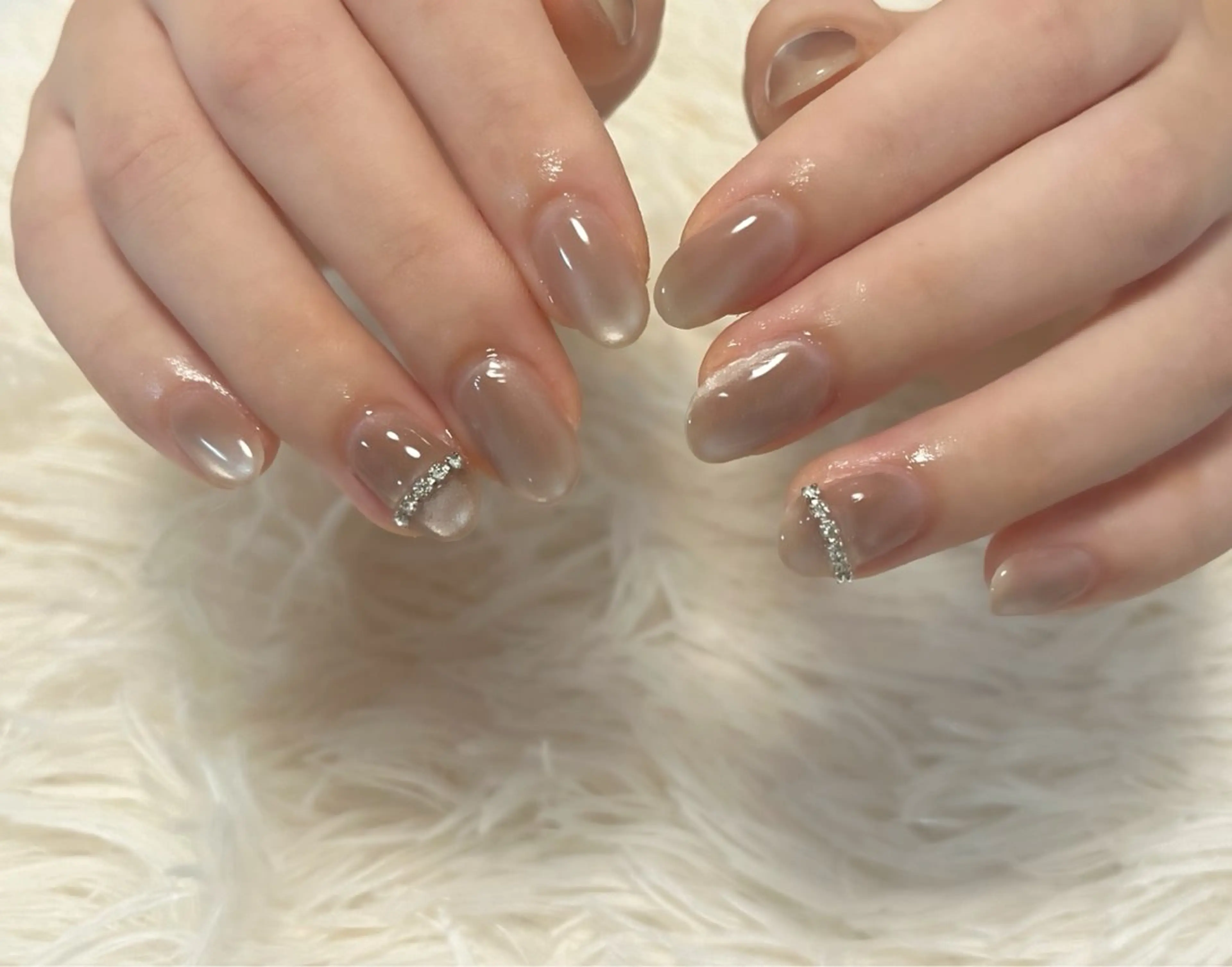 ネイル マグネットネイル マグネットワンカラー ワンカラーネイル 島田 亜紀のネイルデザイン