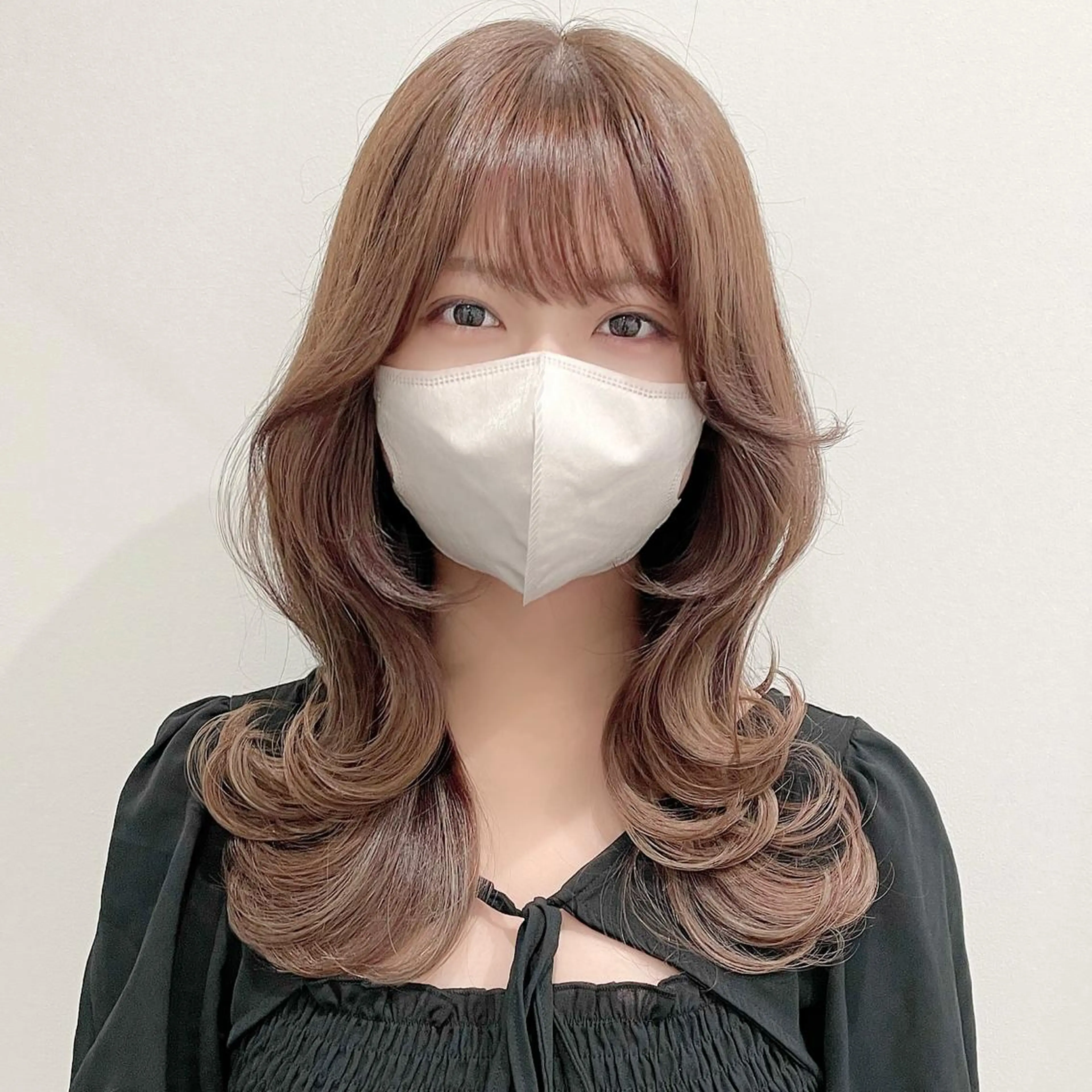 ロング 🌹ハッシュカット、 レイヤー韓国ヘア🌹のヘアスタイル