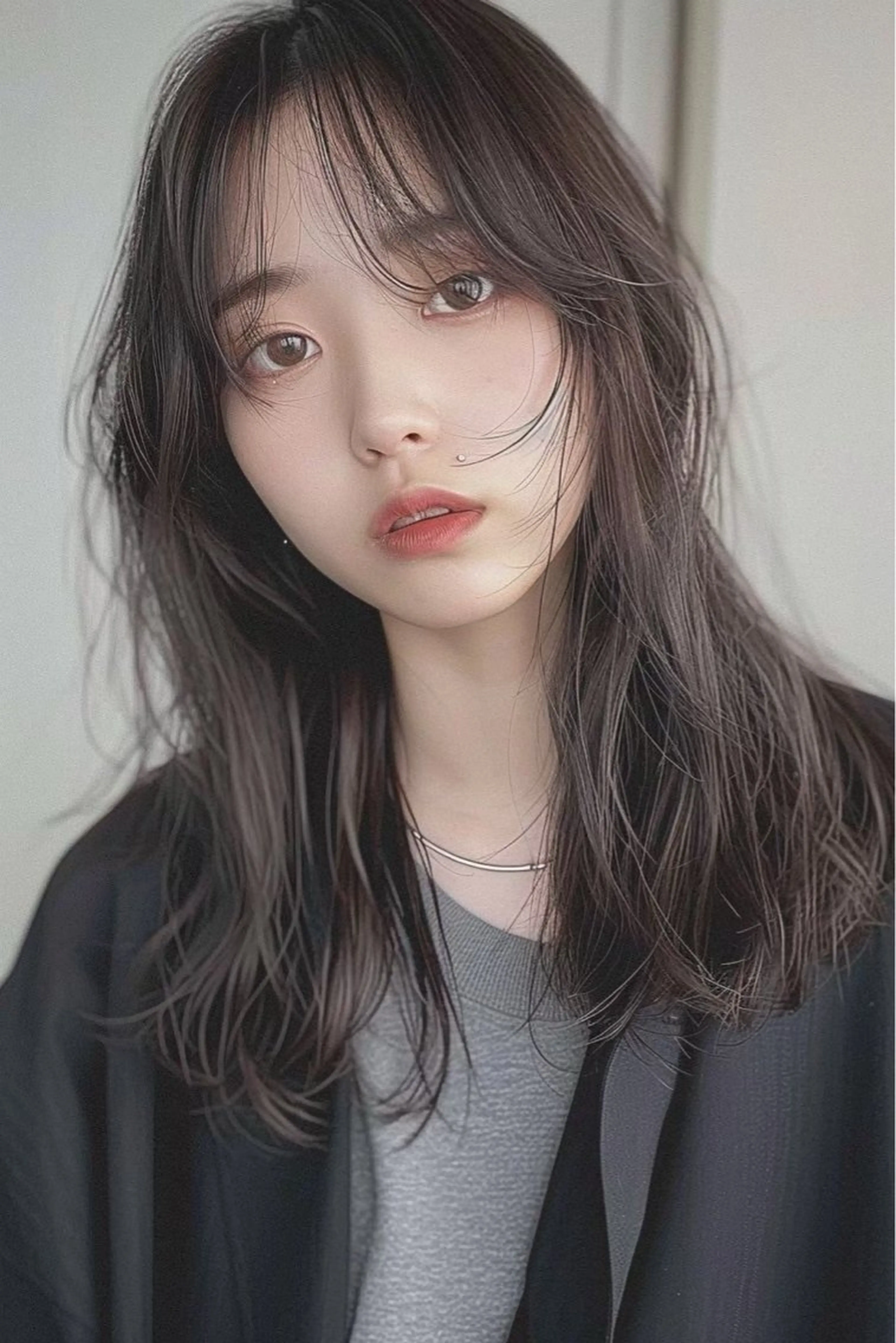 ミディアム カラー カット ヘアカラー トリートメント 最新ケアカラー 髪質改善YUTOのヘアスタイル