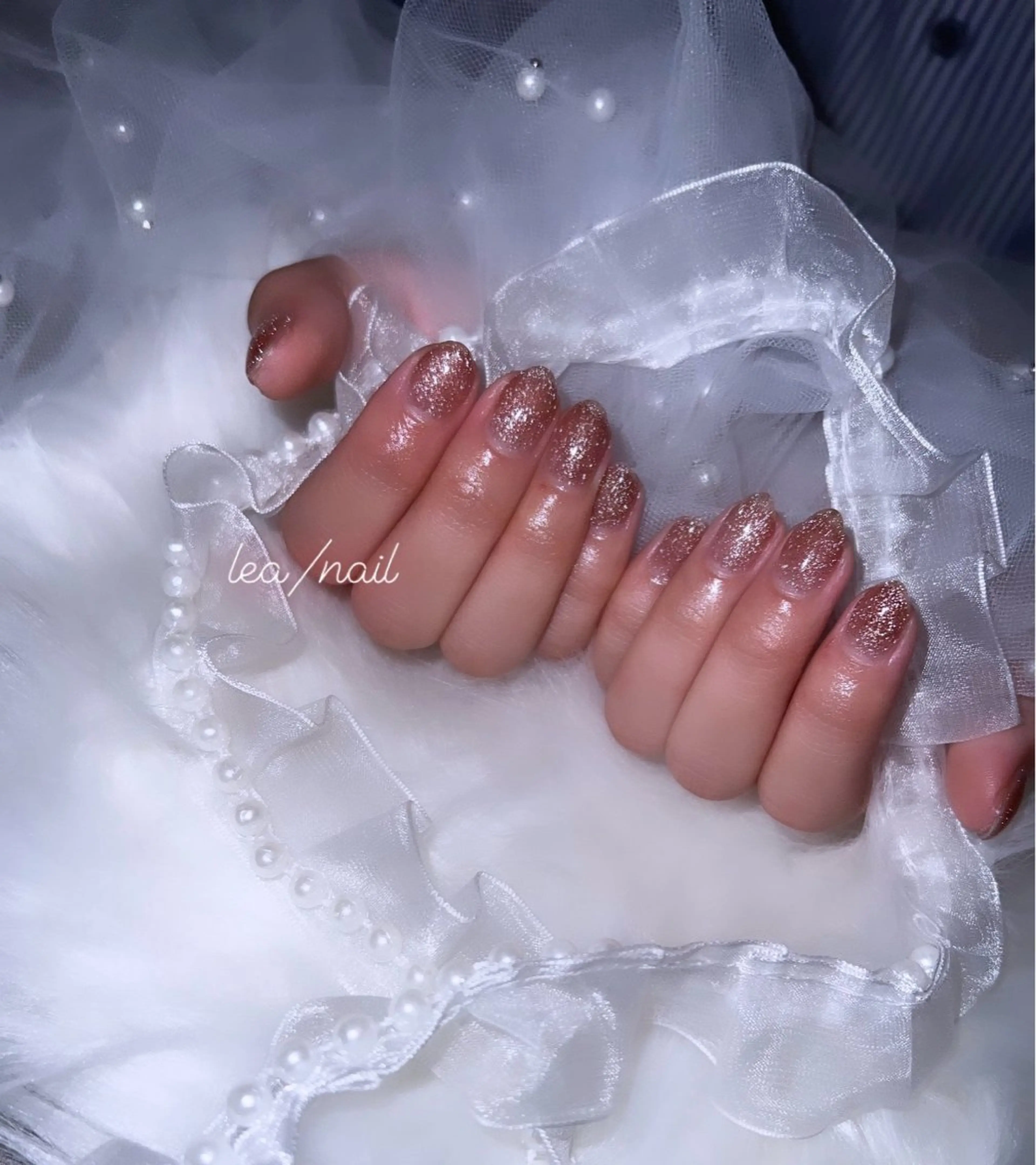 ネイル 長さ出し フラッシュネイル ラメ(グリッター) マグネットネイル ミラーネイル ハンドネイル ハンドケア le'a-レア-【ア イ×ネイル×眉】のネイルデザイン