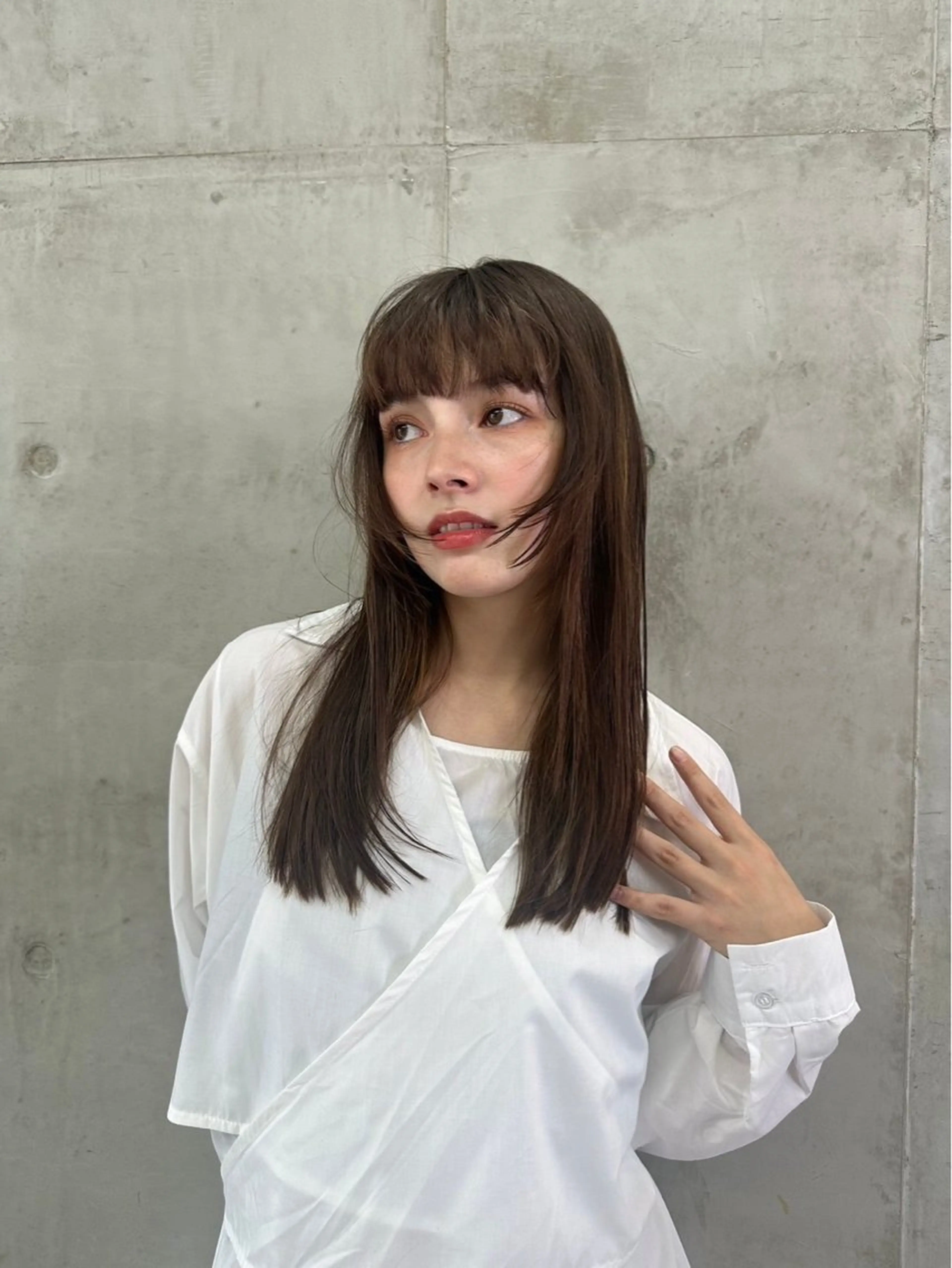 ロング カラー ベージュカラー ブリーチ ケアブリーチ 透明感カラー ダブルカラー SALT WATER所属・🫐 𝐌𝐚𝐨 🫐似合わせcutのヘアスタイル