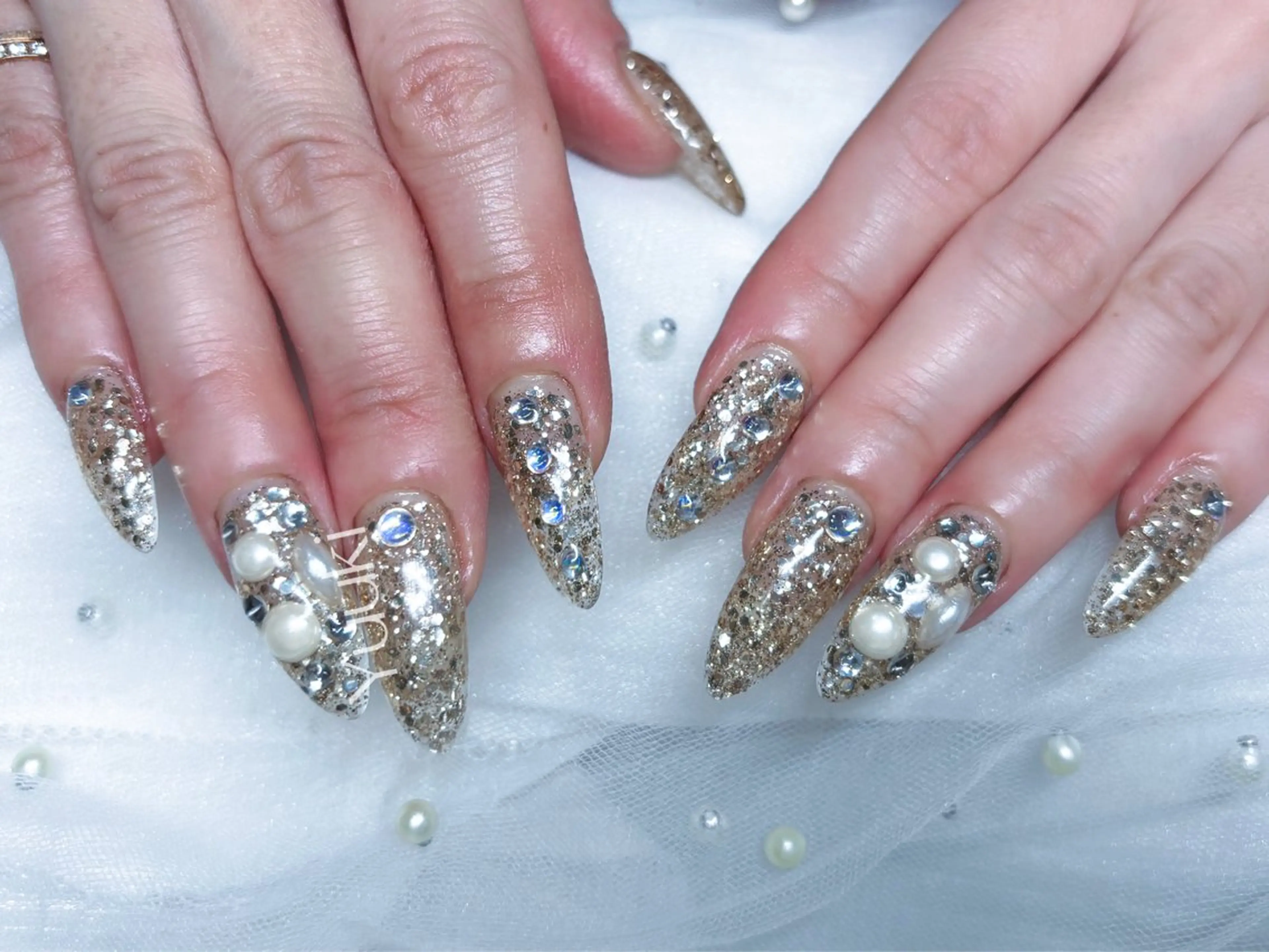 ★初回オフ無料★✨ 大人気キラキラ光る2本埋め尽くしコース　6980の写真