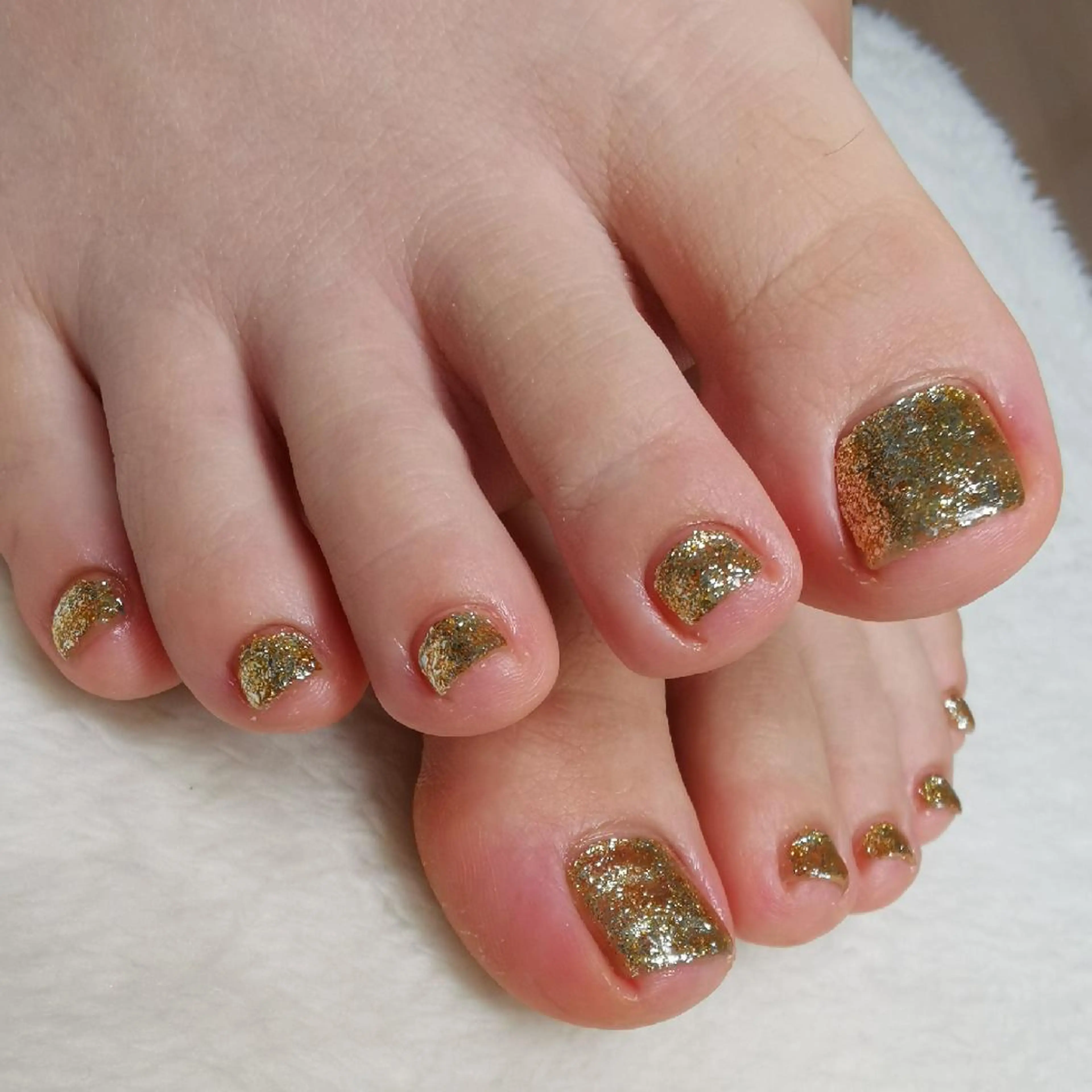 ネイル ラメ(グリッター) フットネイル reve あやののネイルデザイン