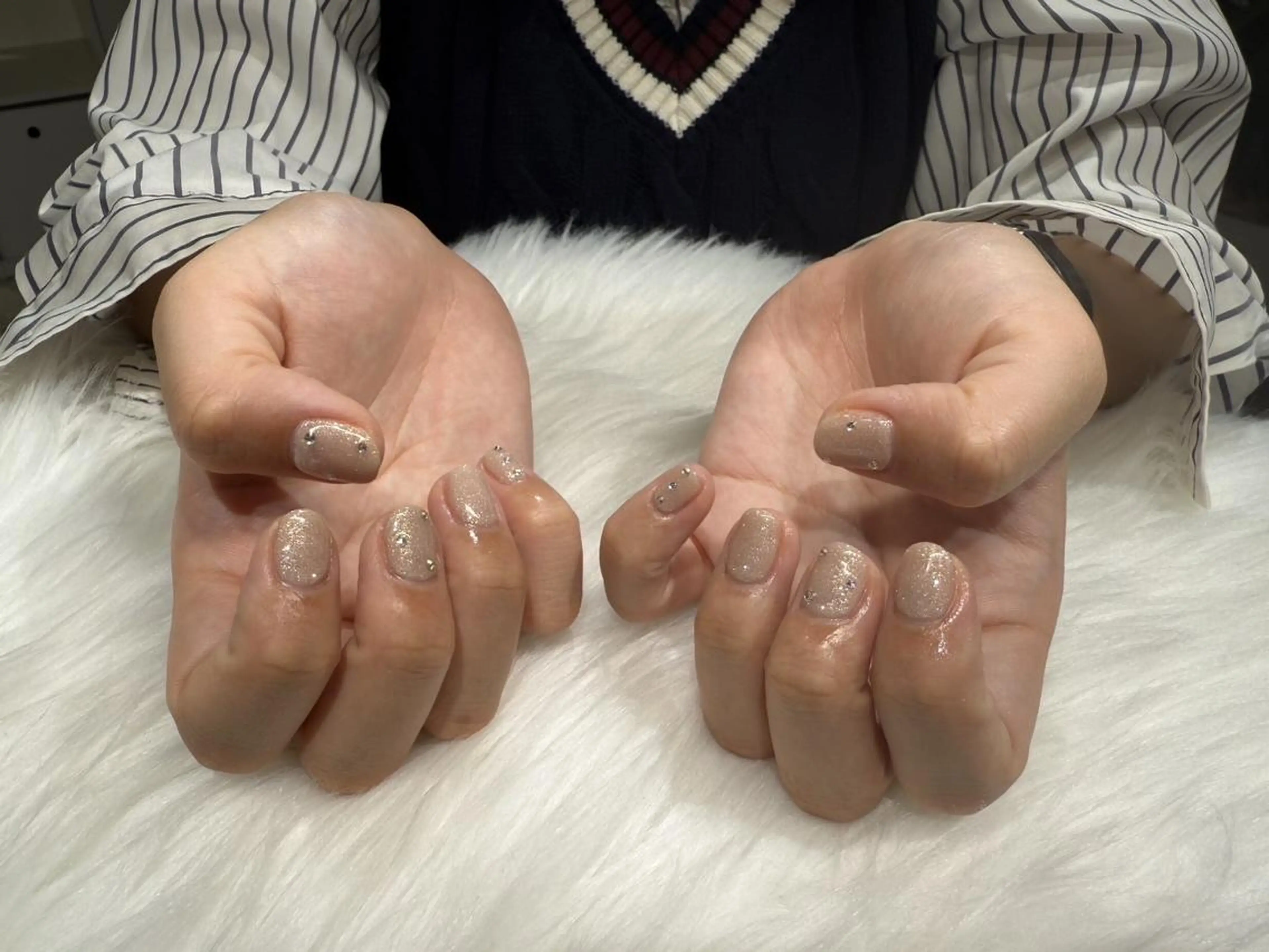 ネイル ラメ(グリッター) ストーンネイル Salon chou chou所属・chouchou renaのネイルデザイン