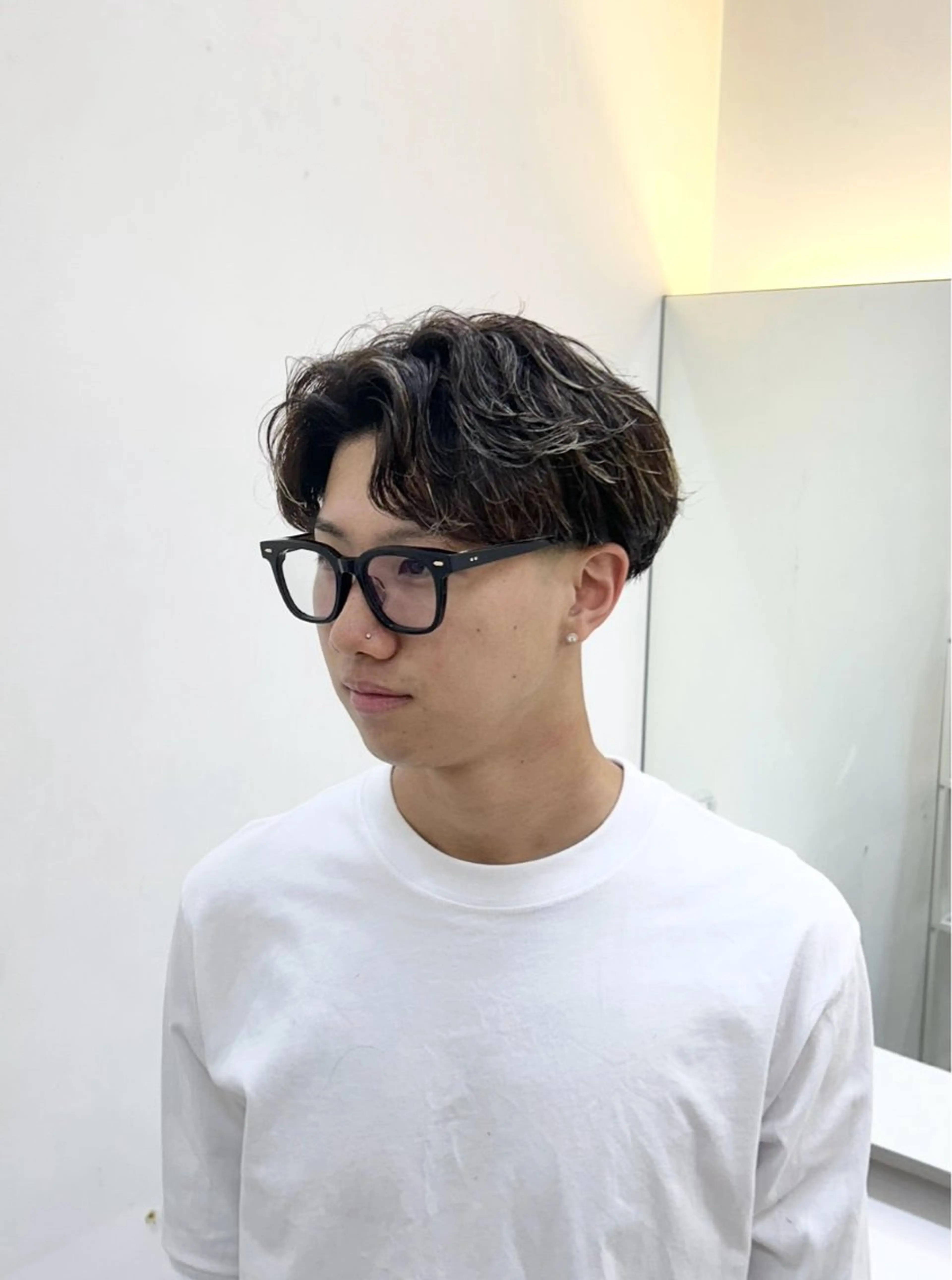 ミディアム パーマ メンズ カット パーマ 相模大野メンズパーマ /フェード　Tumのヘアスタイル