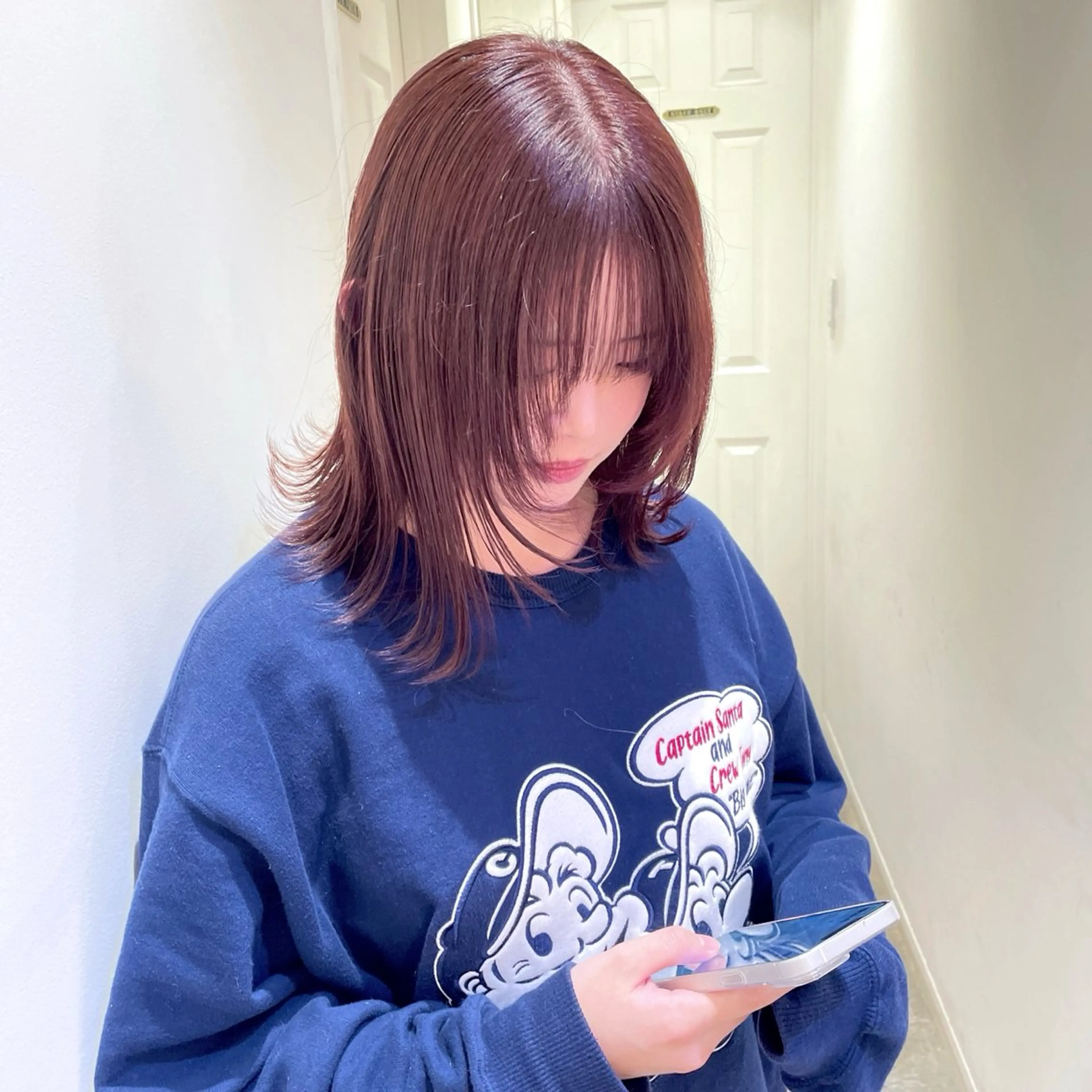 ミディアム カラー ハイトーンカラー/ 長さだし🐇きょうかのヘアスタイル