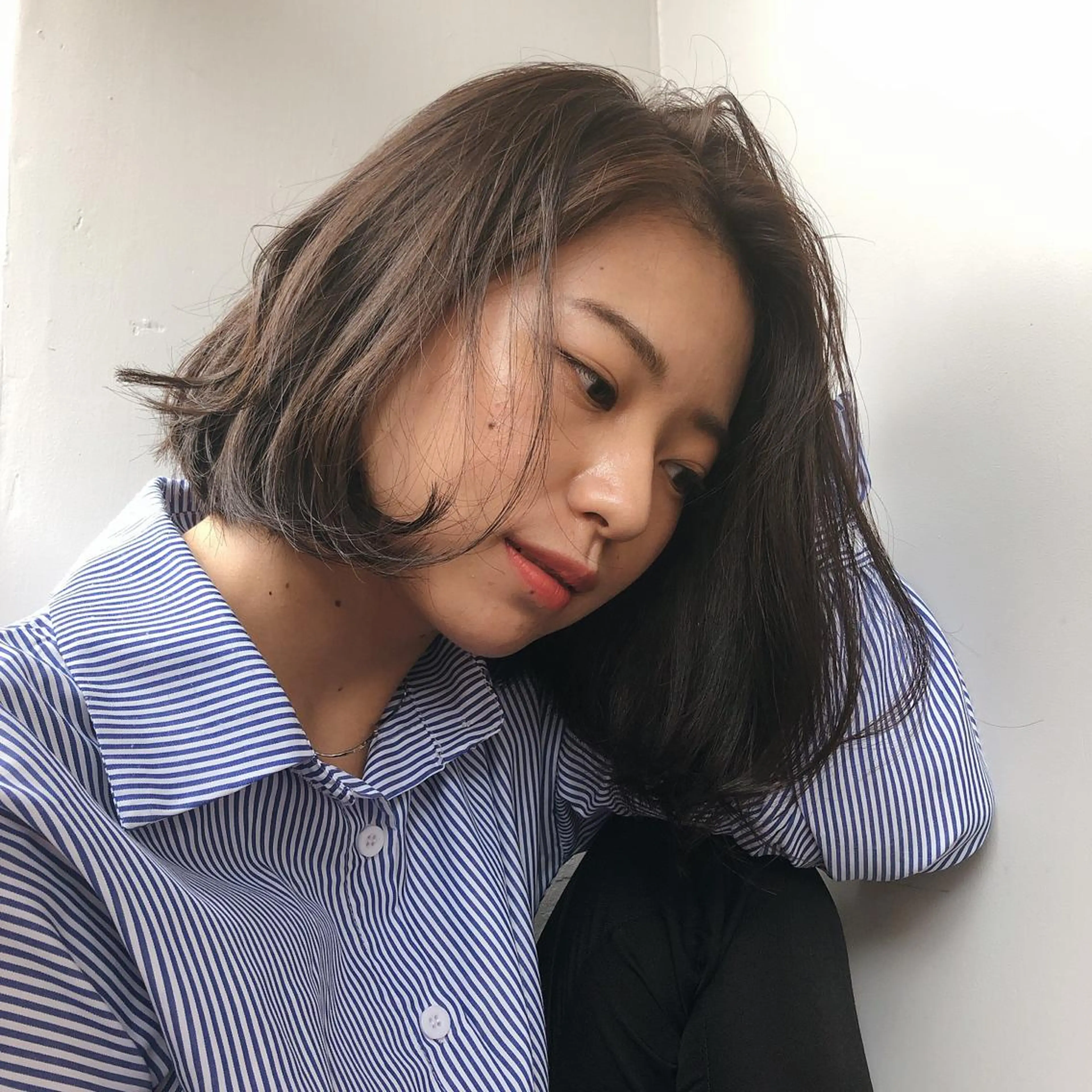 ミディアム カラー 中村 玲のヘアスタイル