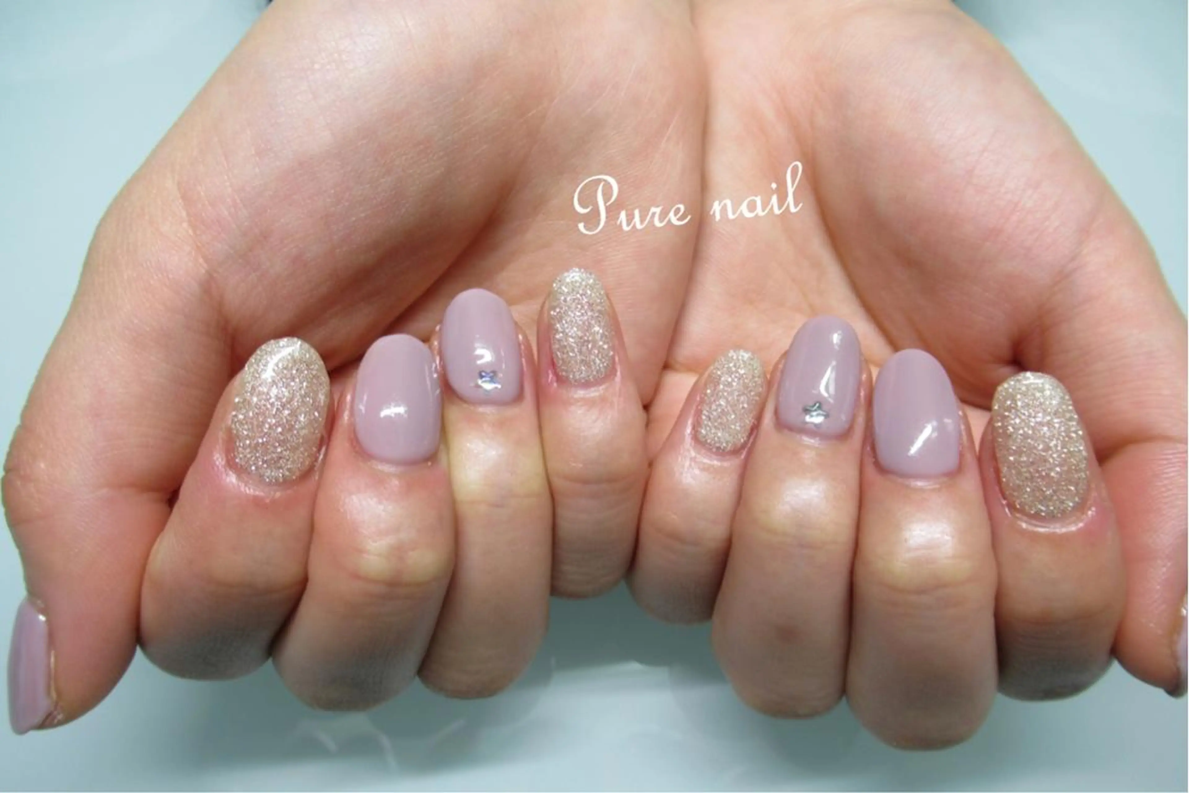 ネイル シンプルネイル ストーンネイル feliz salonのネイルデザイン