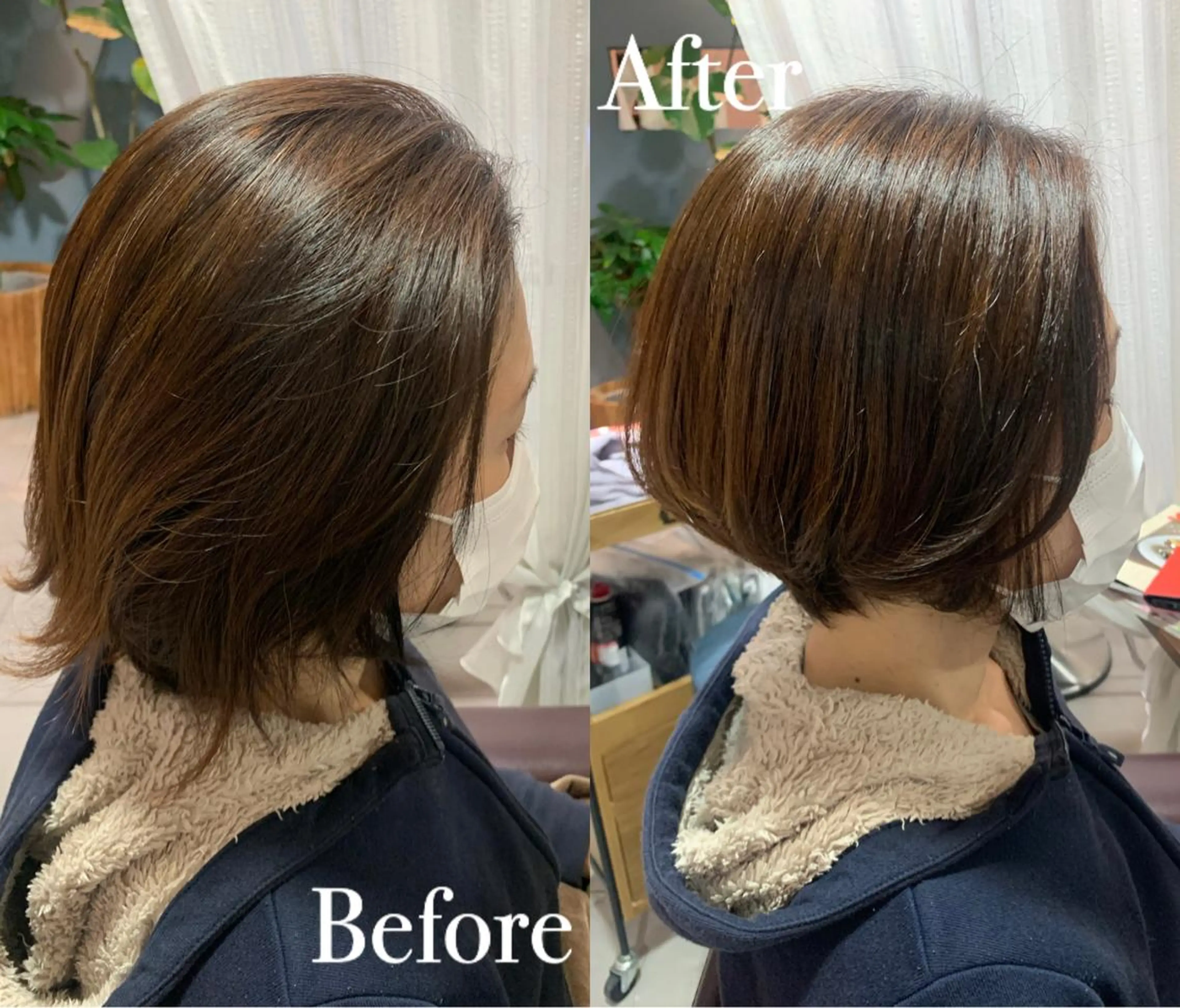 ショート ショートボブ ボブ ショートヘア 傷ませない縮毛矯正／ 吉岡 美江のヘアスタイル