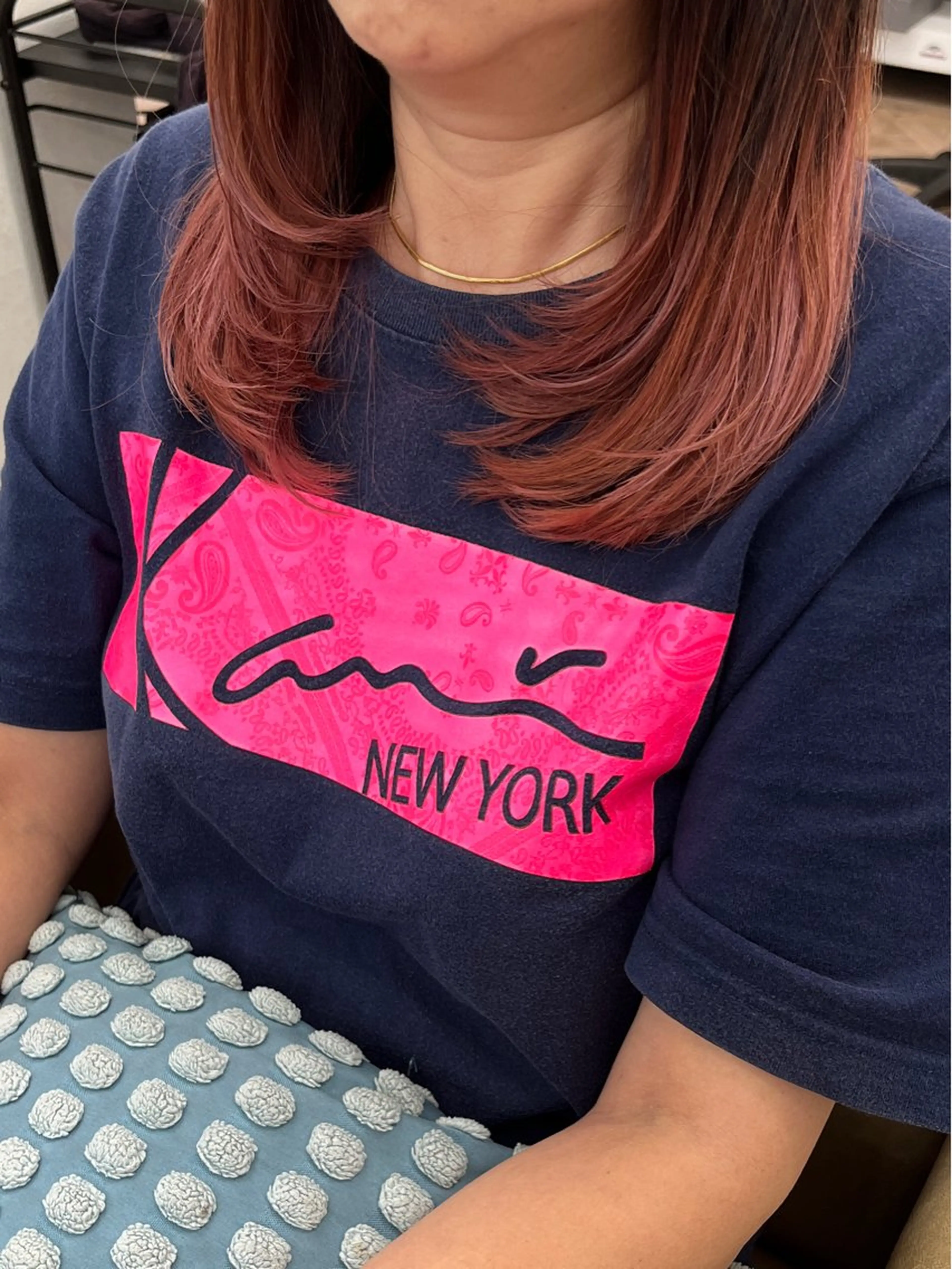 セミロング カラー ブリーチ レイヤーカット カット ヘアカラー トリートメント 阿部 美春のヘアスタイル