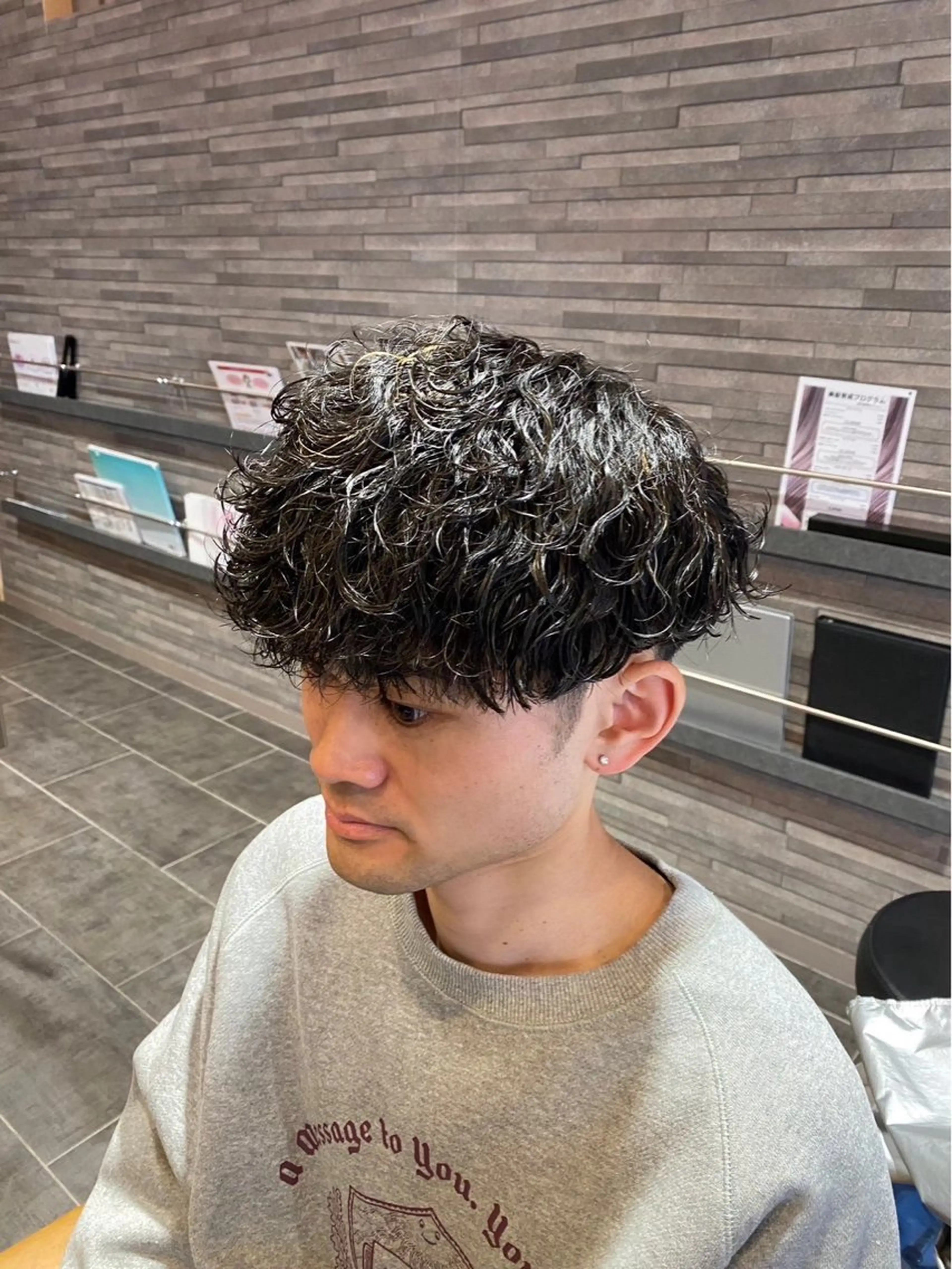 ショート パーマ メンズ カット パーマ ツヤ髪の匠/髪質改善 山本晃太のヘアスタイル