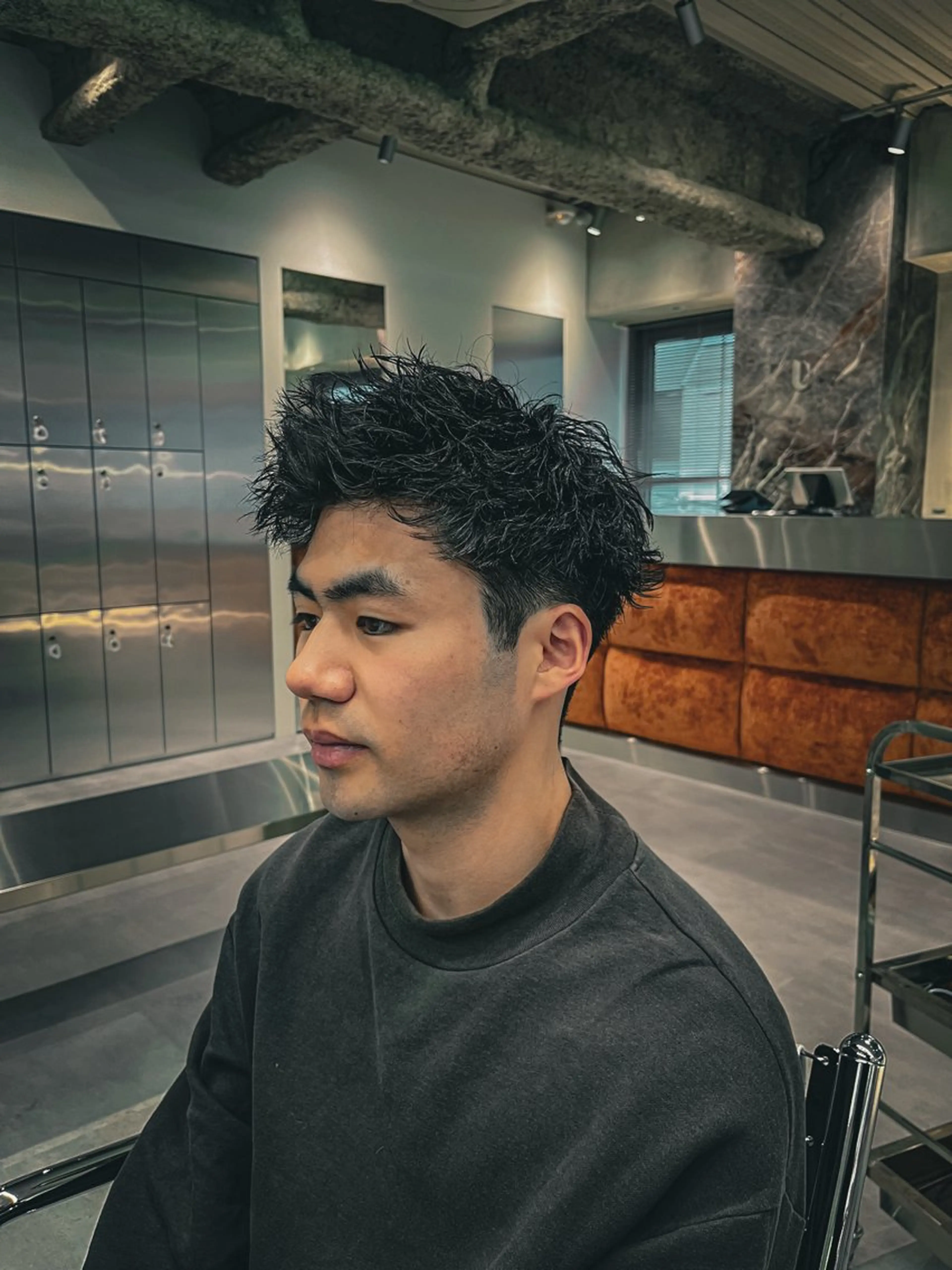 ショート パーマ メンズ soen所属・⚡メンズパーマフ ェードカットTomyのヘアスタイル