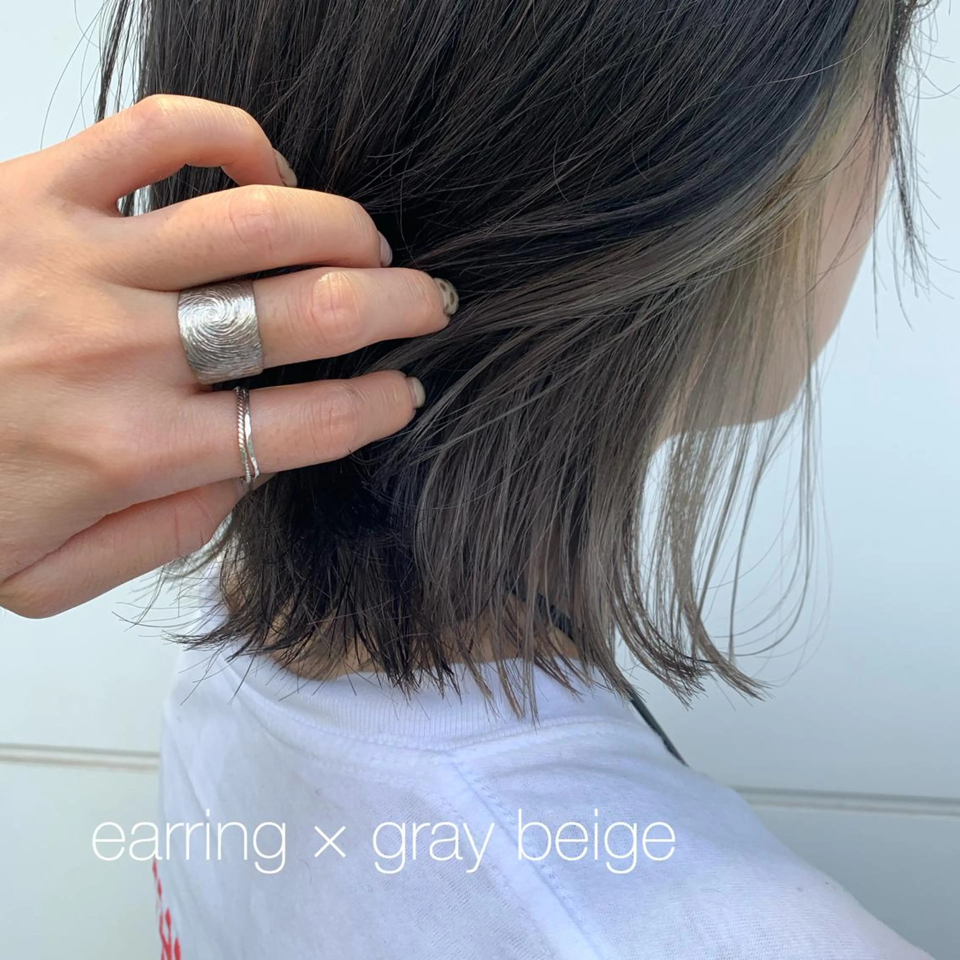 ミディアム カラー RINA🧤 デザインとボブのヘアスタイル