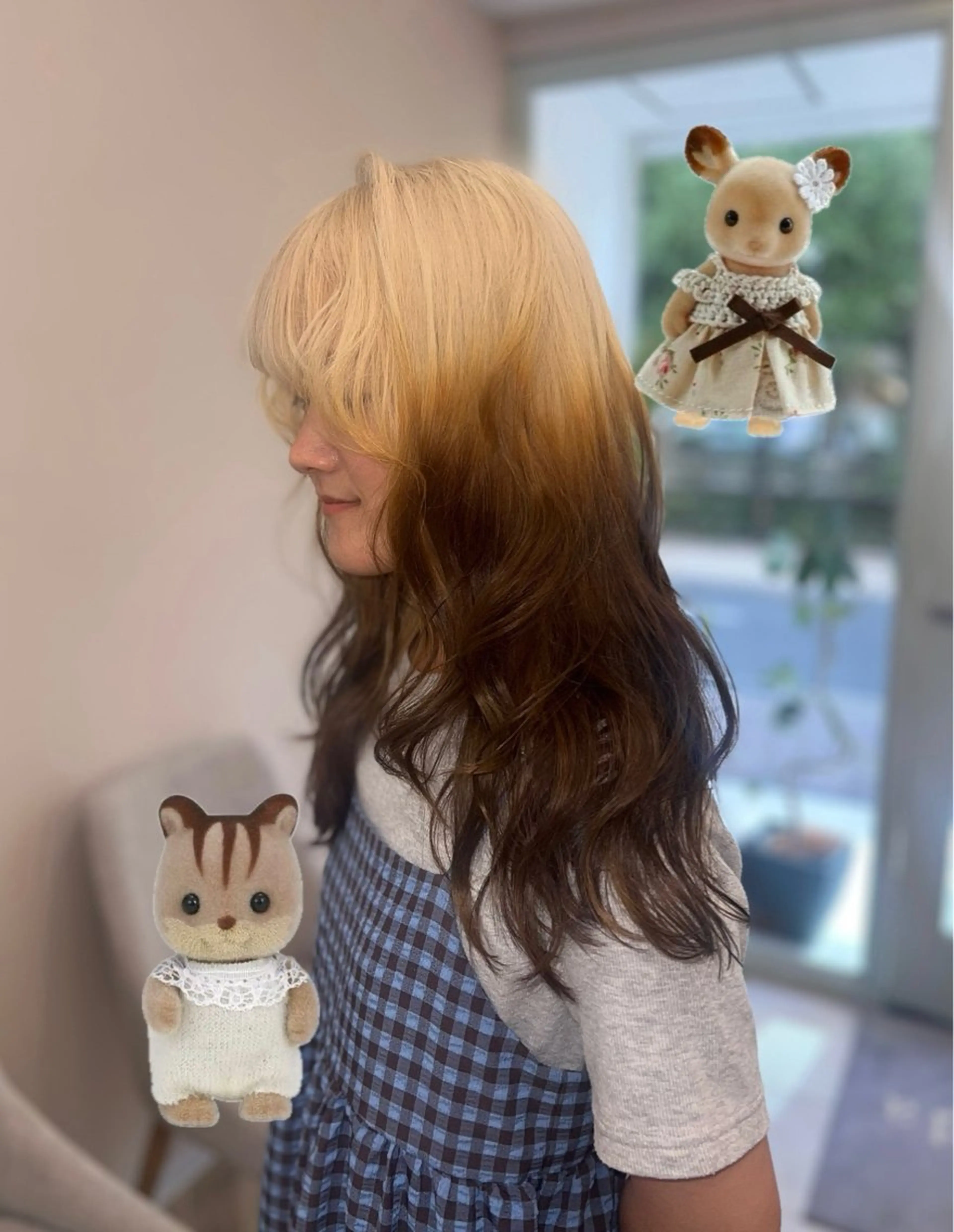 ロング カラー ヘアカラー 岡山ハイトーン・ ルーツカラー/こもものヘアスタイル