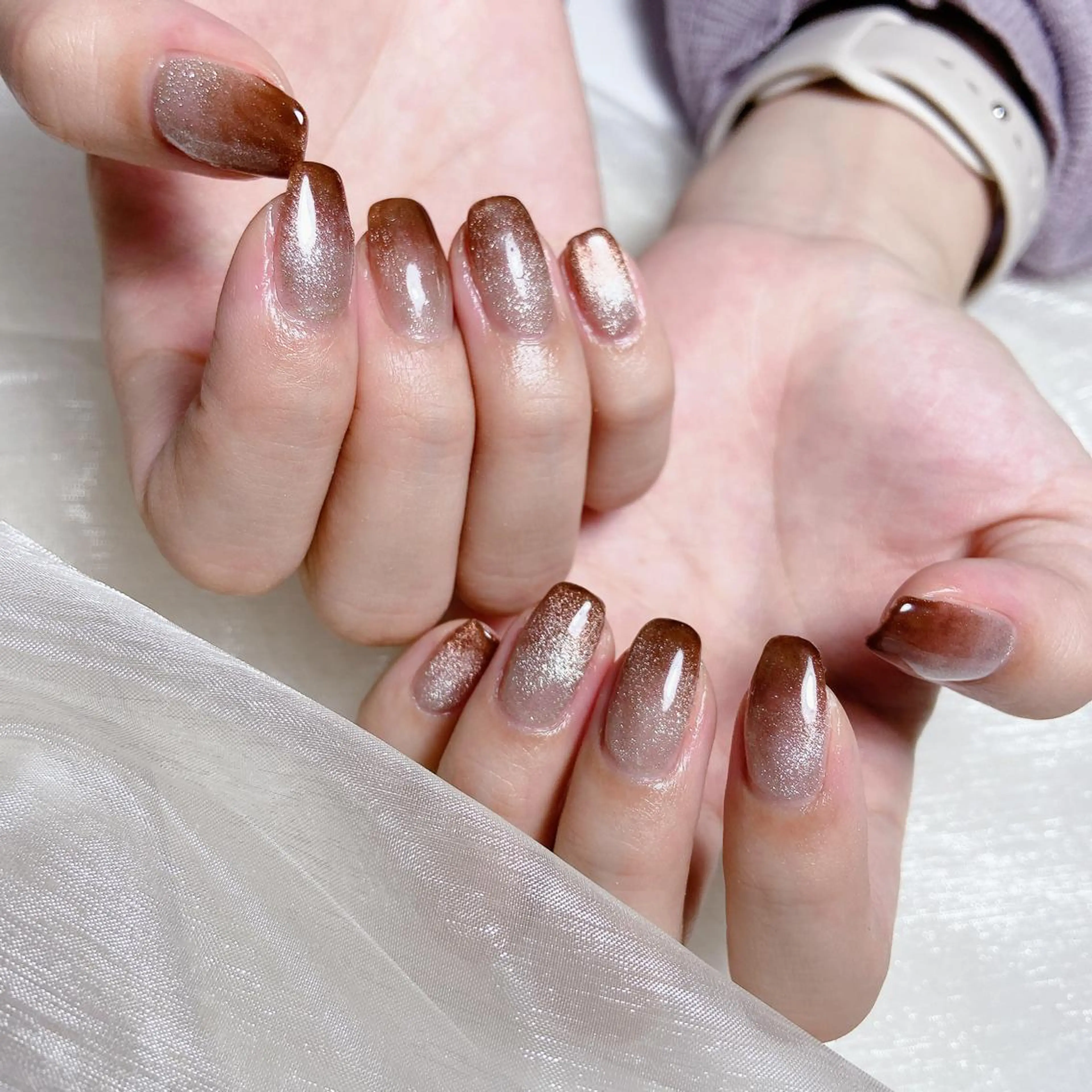 ネイル グラデーション マグネットネイル nailsalon REJOICEのネイルデザイン