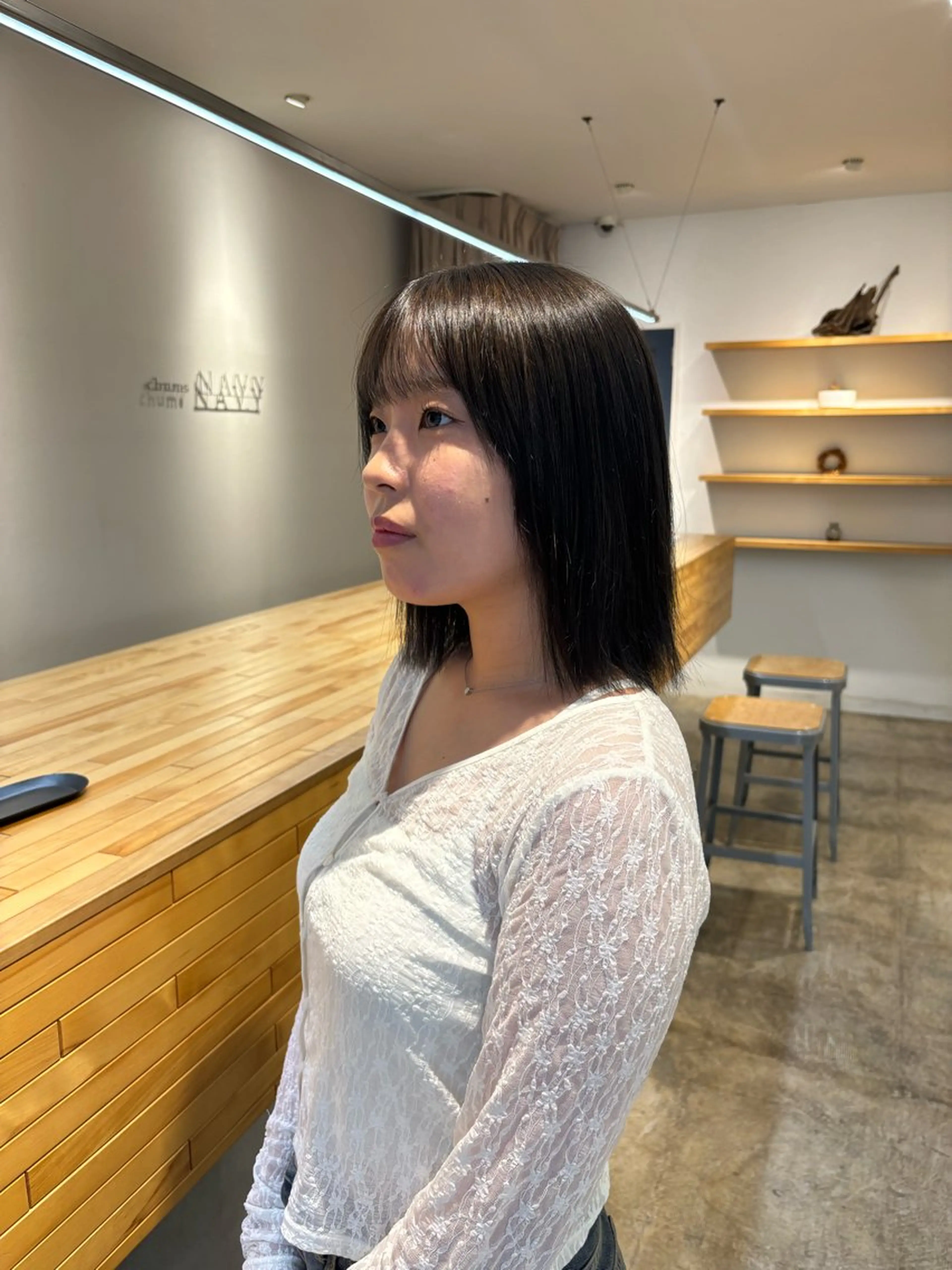 ミディアム カラー ヘアカラー NAVY/ Miharuのヘアスタイル