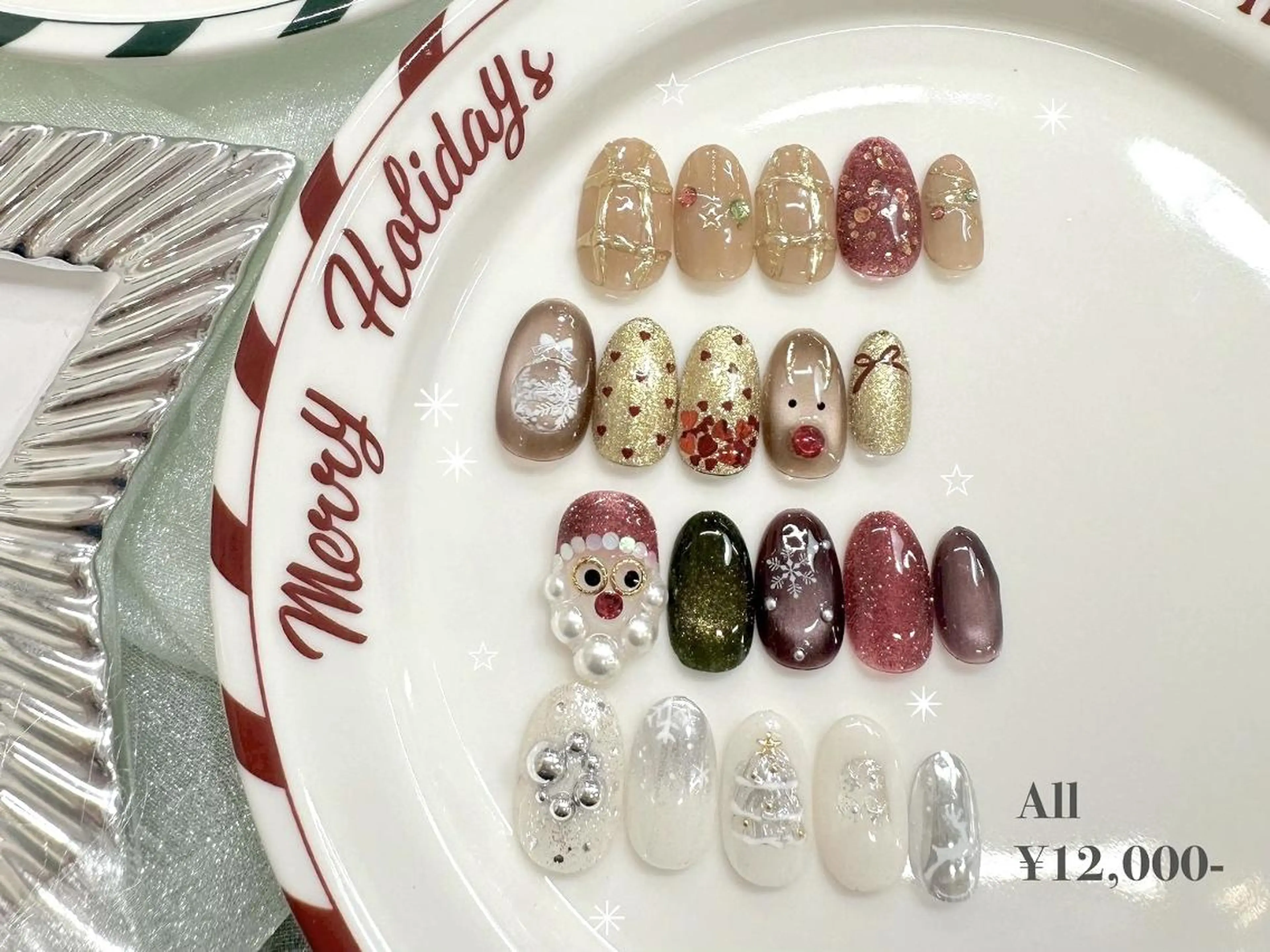 ネイル 冬ネイル クリスマス ハンドネイル BellFlower Kyokoのネイルデザイン