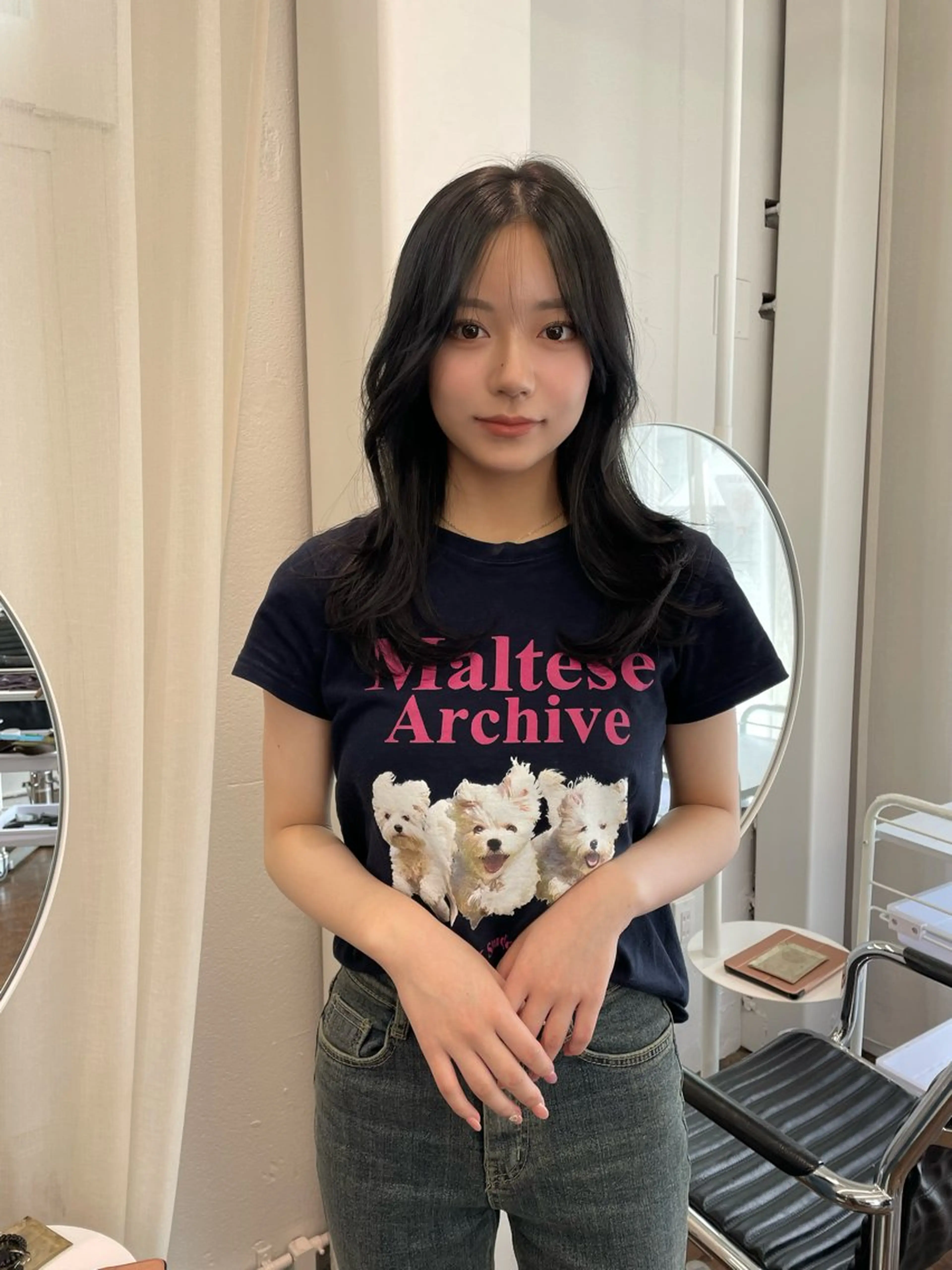 セミロング くびれヘア レイヤーカット カット ヘアカラー トリートメント レイヤーカット🎀 kanaのヘアスタイル