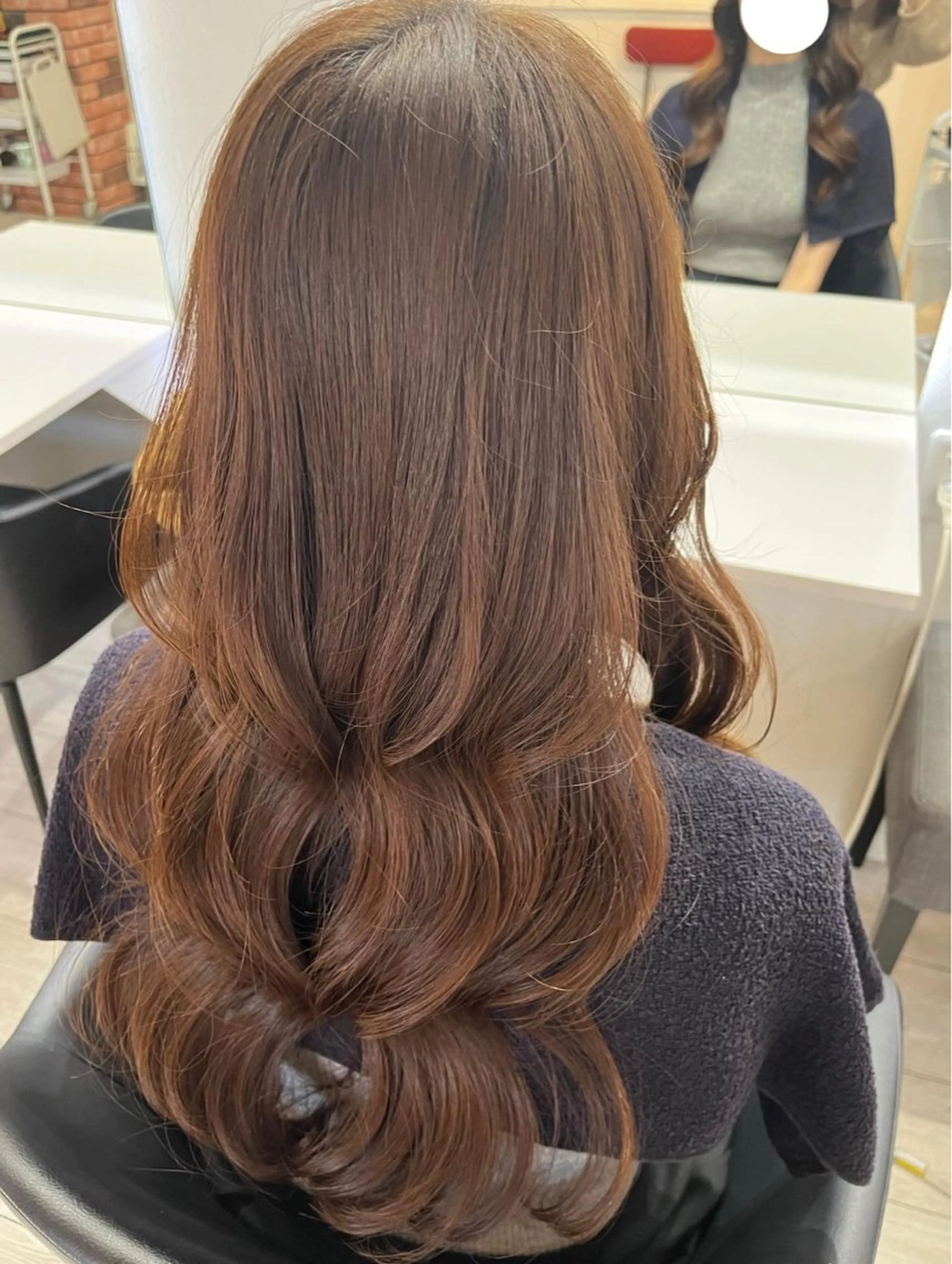 ロング ヨシンモリ 韓国風ヘア 大城 美月のヘアスタイル