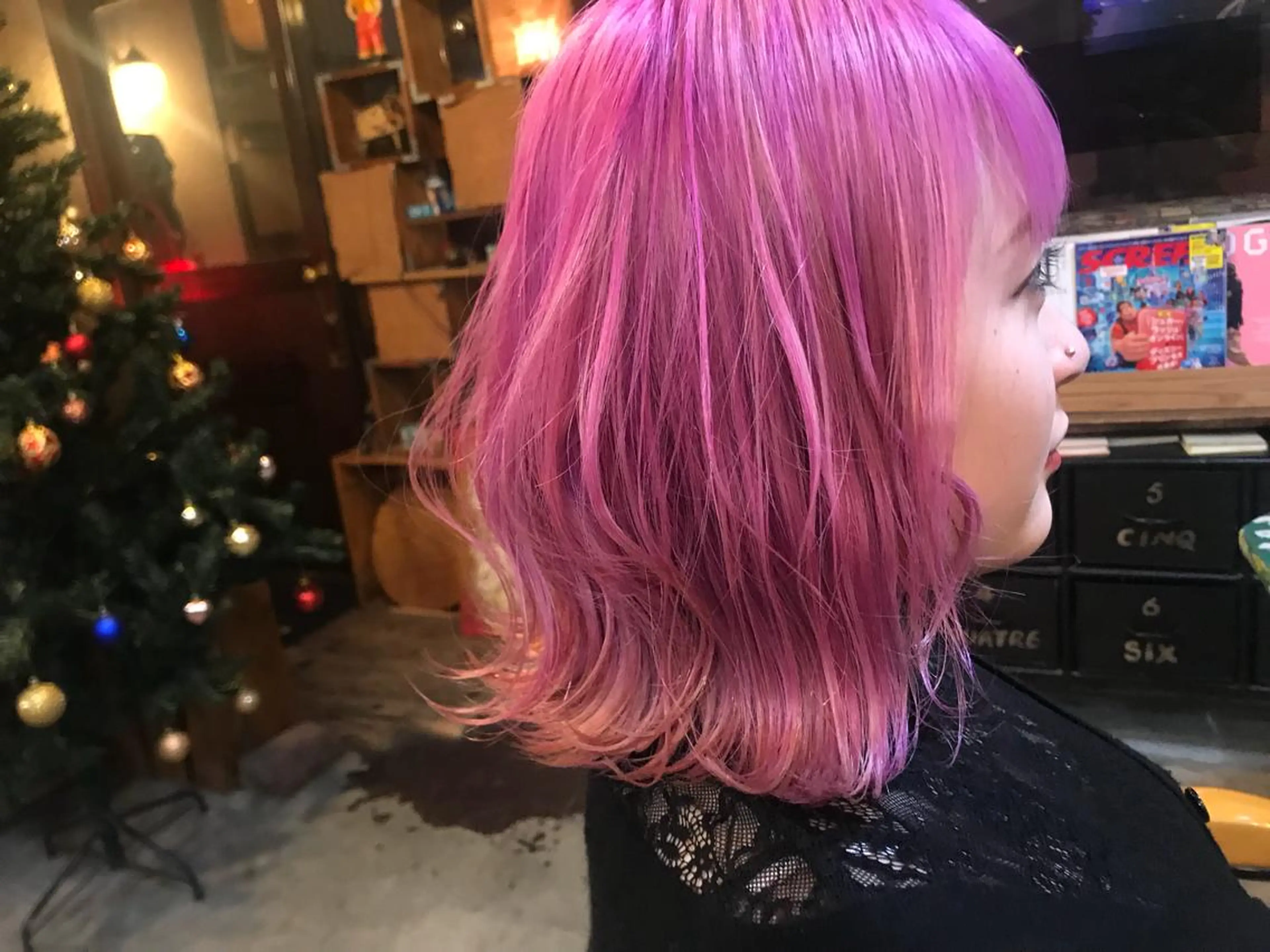 ミディアム カラー ヘアカラー トリートメント 玉木 育実のヘアスタイル