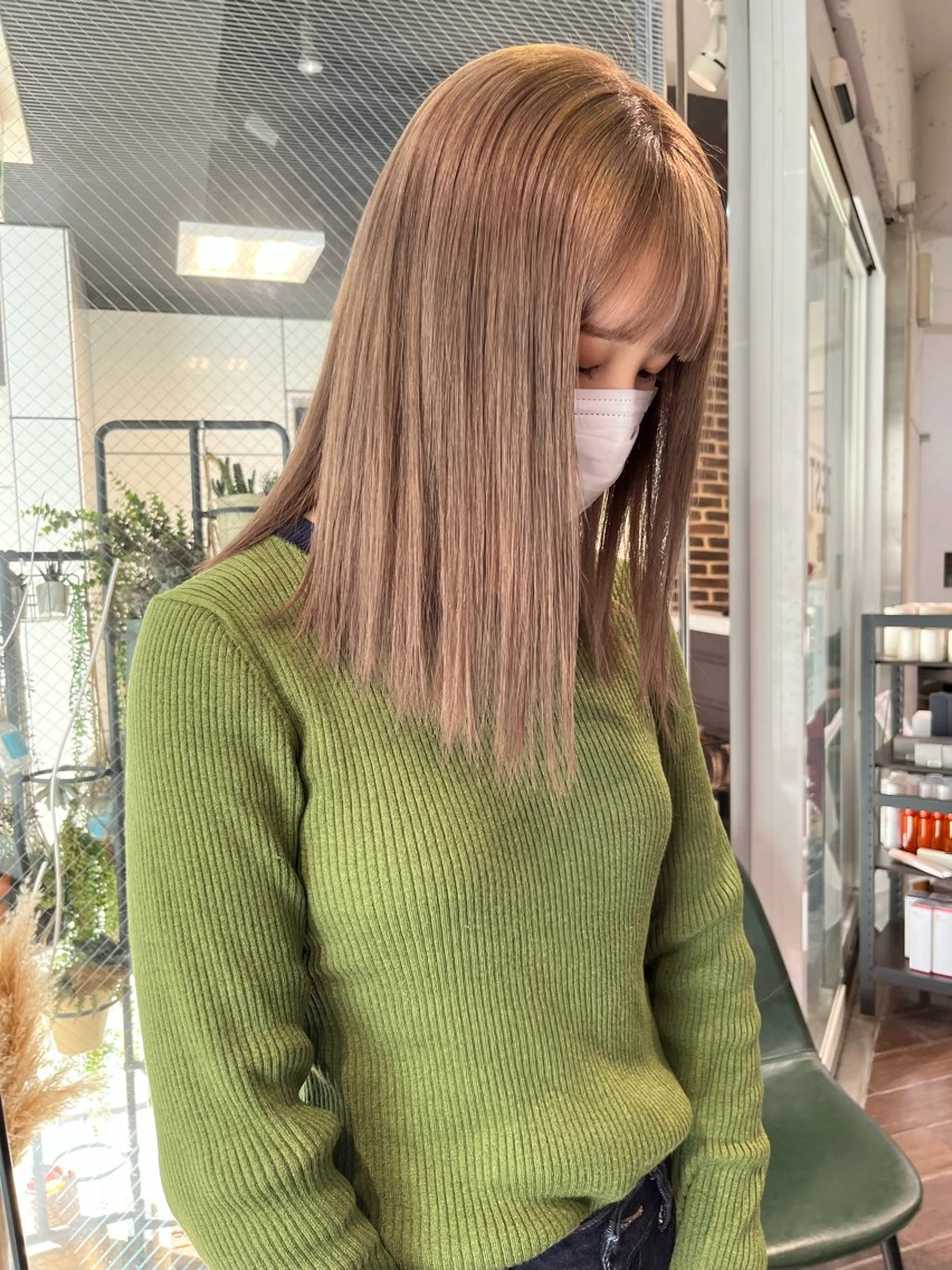 セミロング 韓国風カラー 学生 髪質改善 韓国風ヘア トリートメント メンズスタイル Hitomi🐶のヘアスタイル