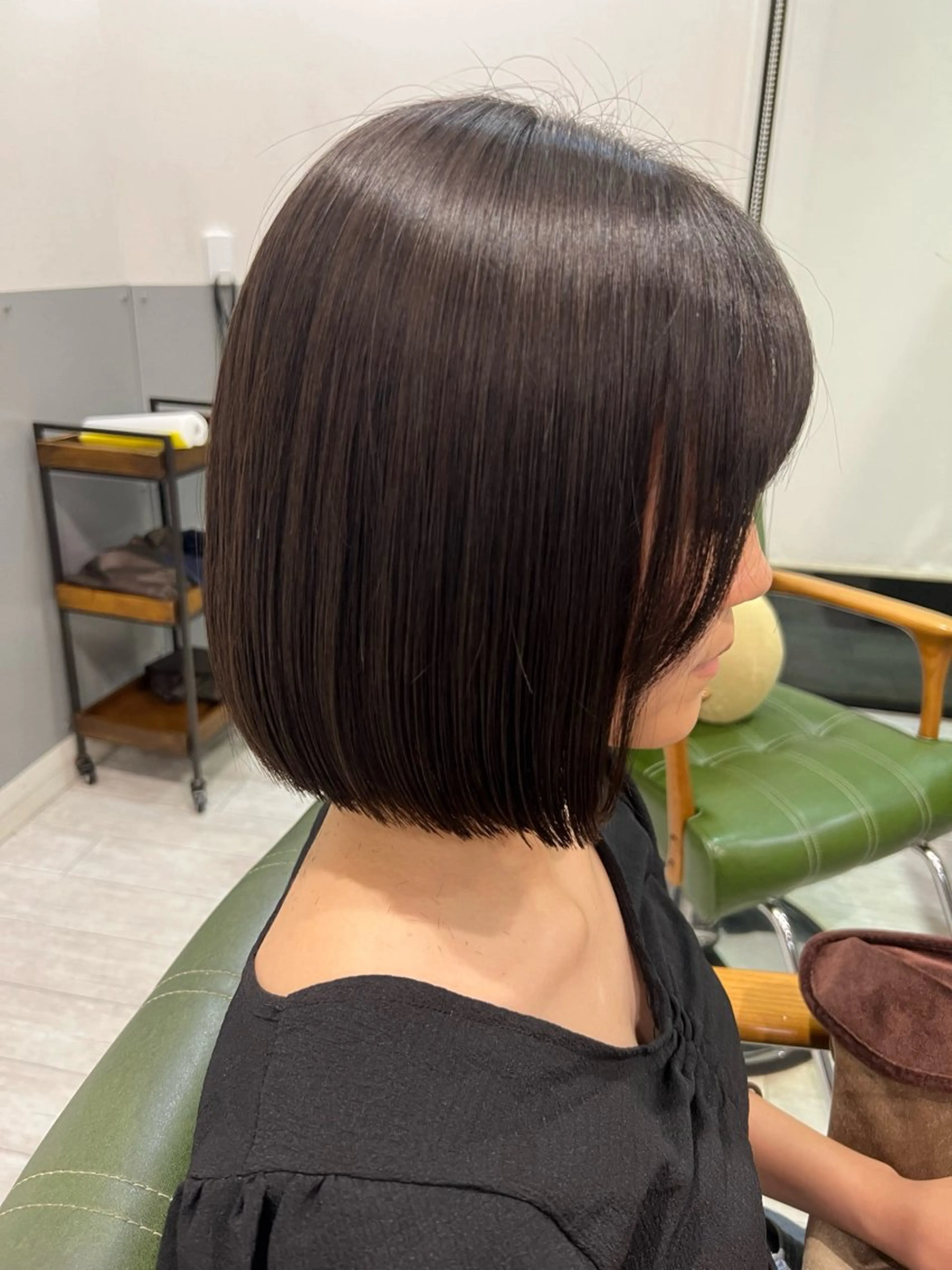 ミディアム 切りっぱなしボブ ボブ カット YOU hair life所属・花森 捺巳のヘアスタイル