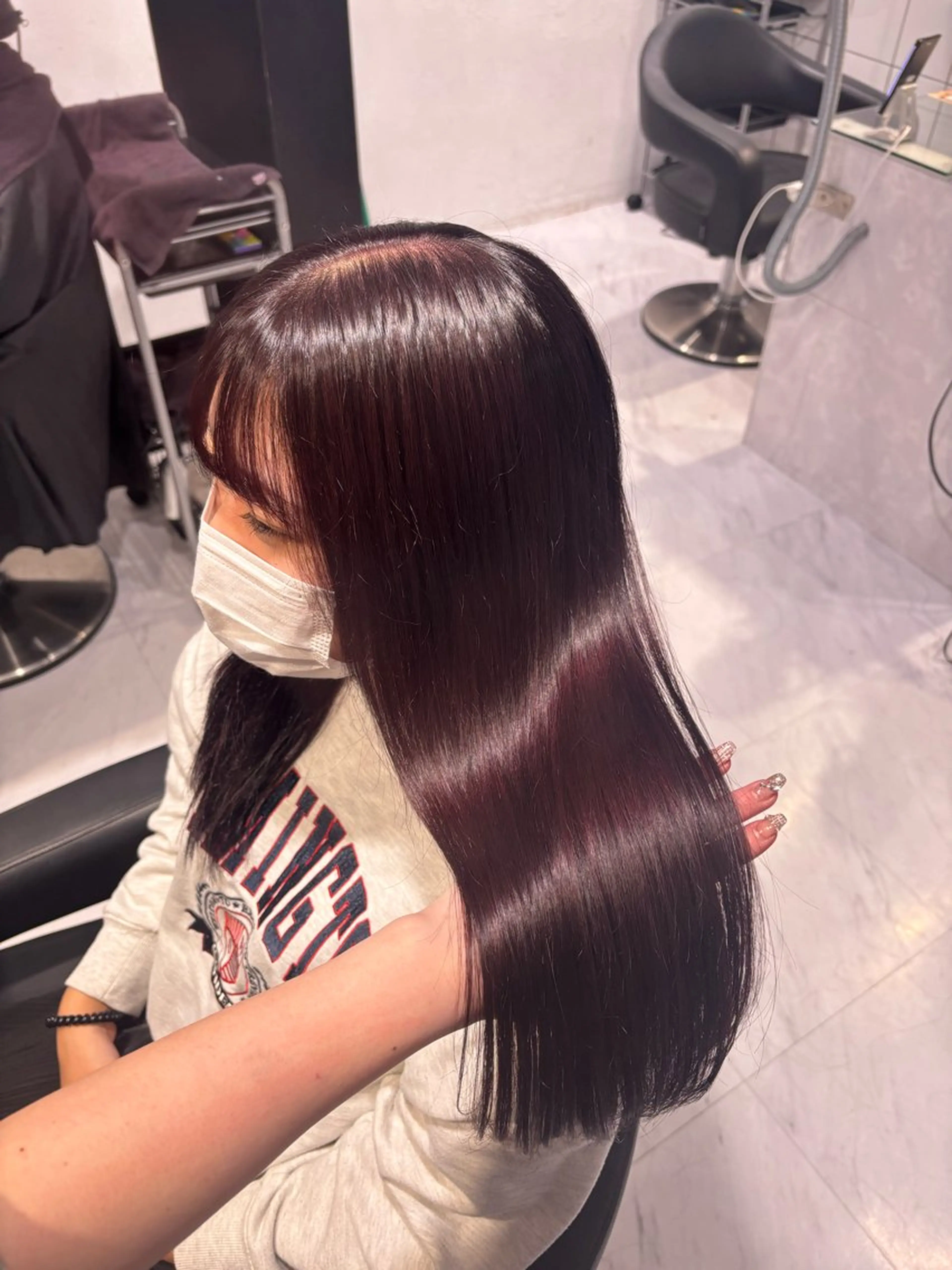 ロング カラー ヘアカラー トリートメント 髪質改善🩰透明感カ ラー🎀hinanoのヘアスタイル