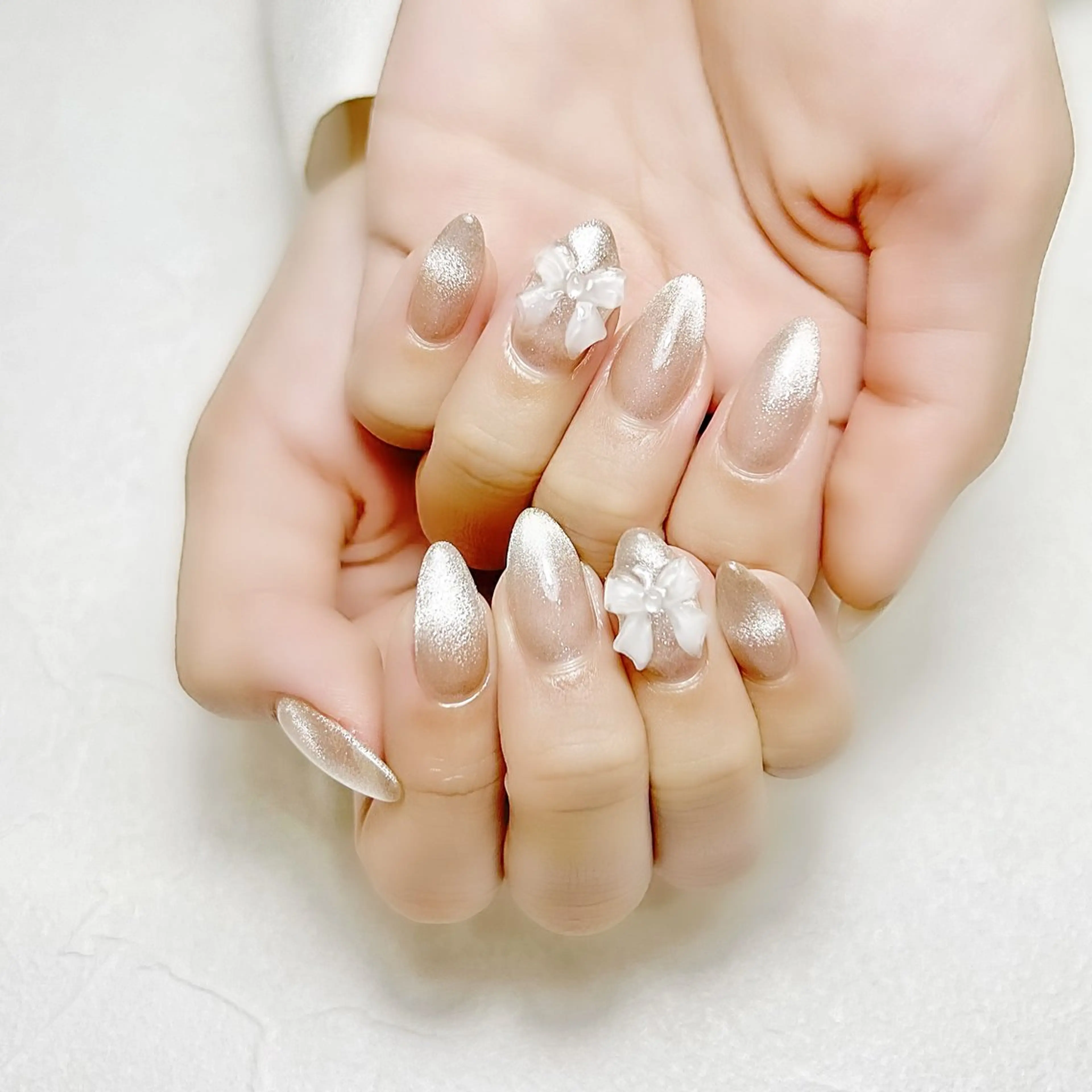 ネイル グラデーション マグネットネイル オフィスネイル ワンカラーネイル リボン rouse nail RISATOのネイルデザイン