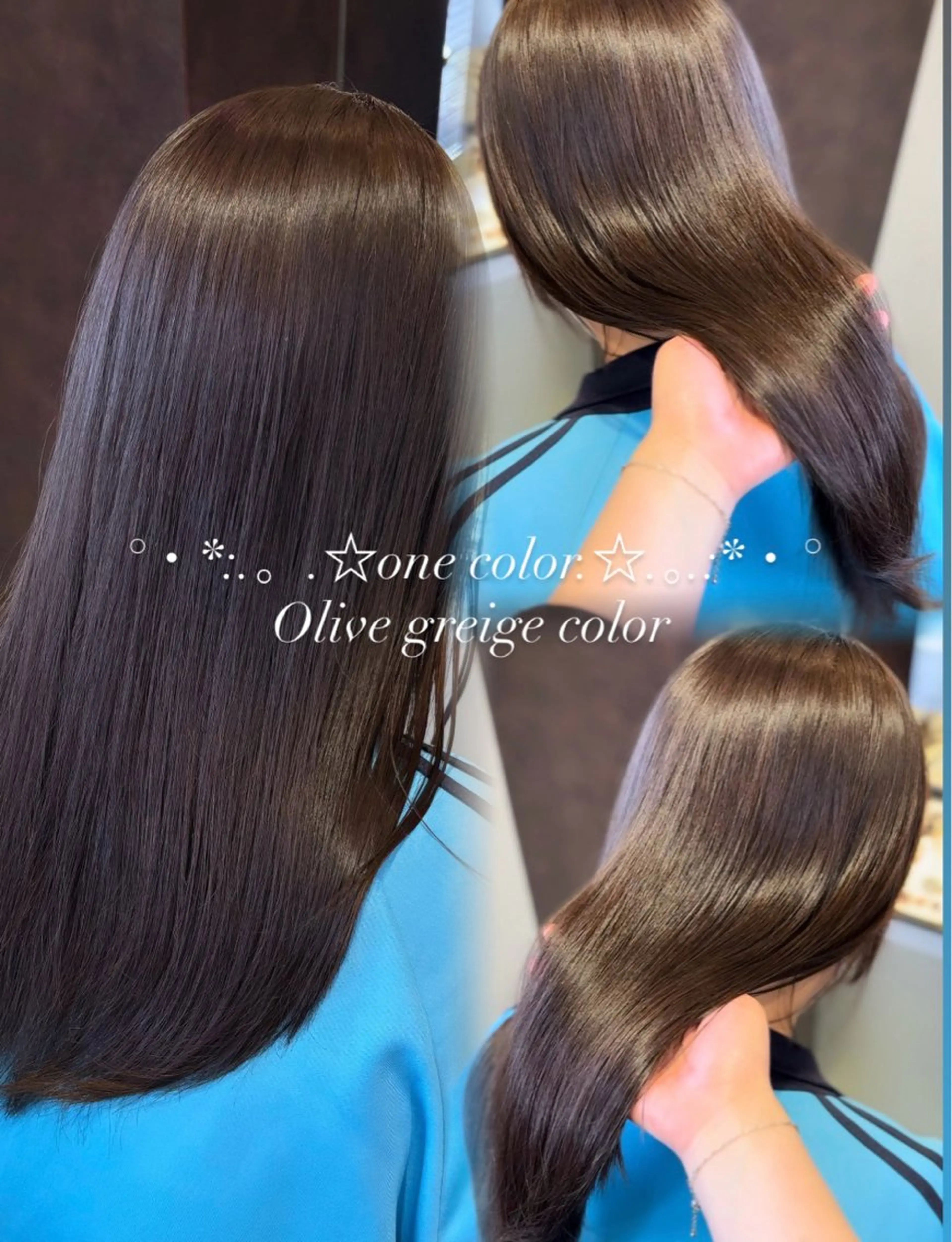 ロング カラー ベージュカラー 透明感カラー グレージュ オリーブグレージュ オリーブグレー カット ヘアカラー トリートメント 🤎韓国ヘア ベージュ まゆか🤎のヘアスタイル