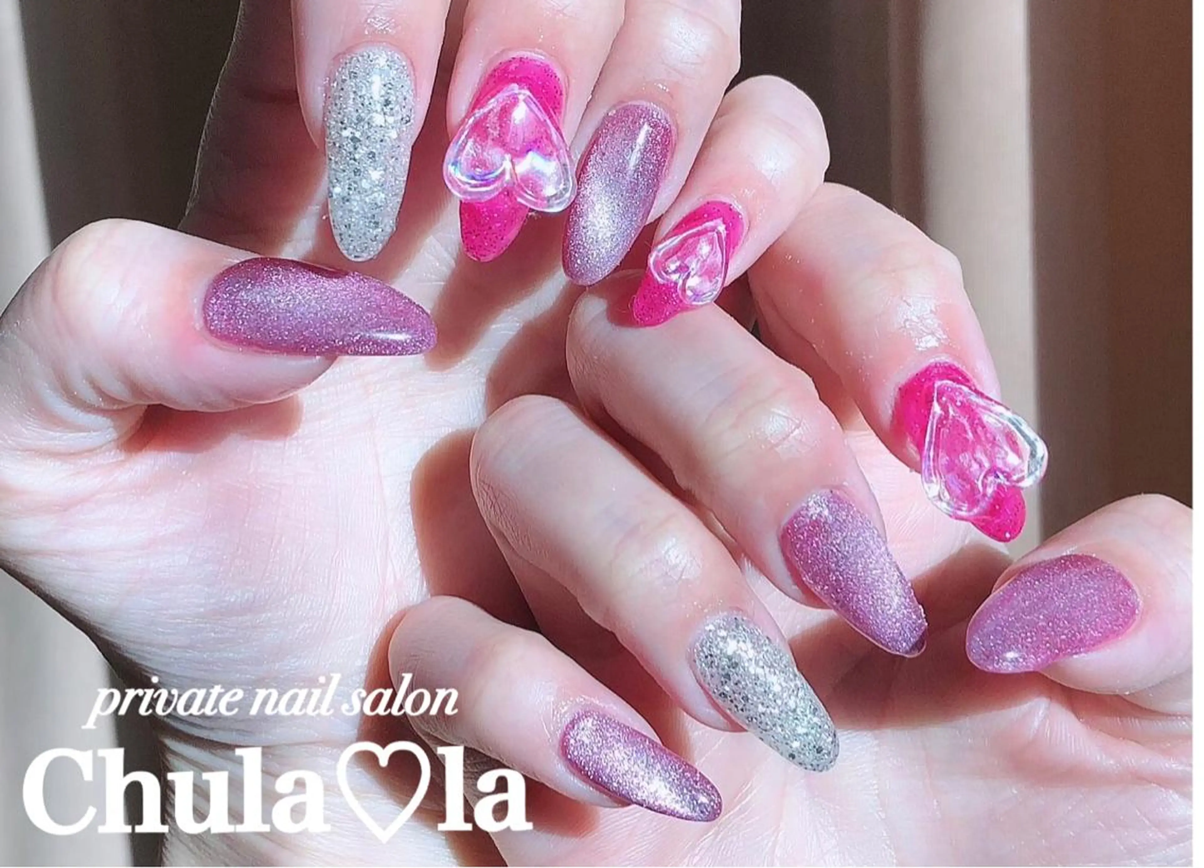 ネイル ハート ハンドネイル Chula♡la 豊見城市高安のネイルデザイン