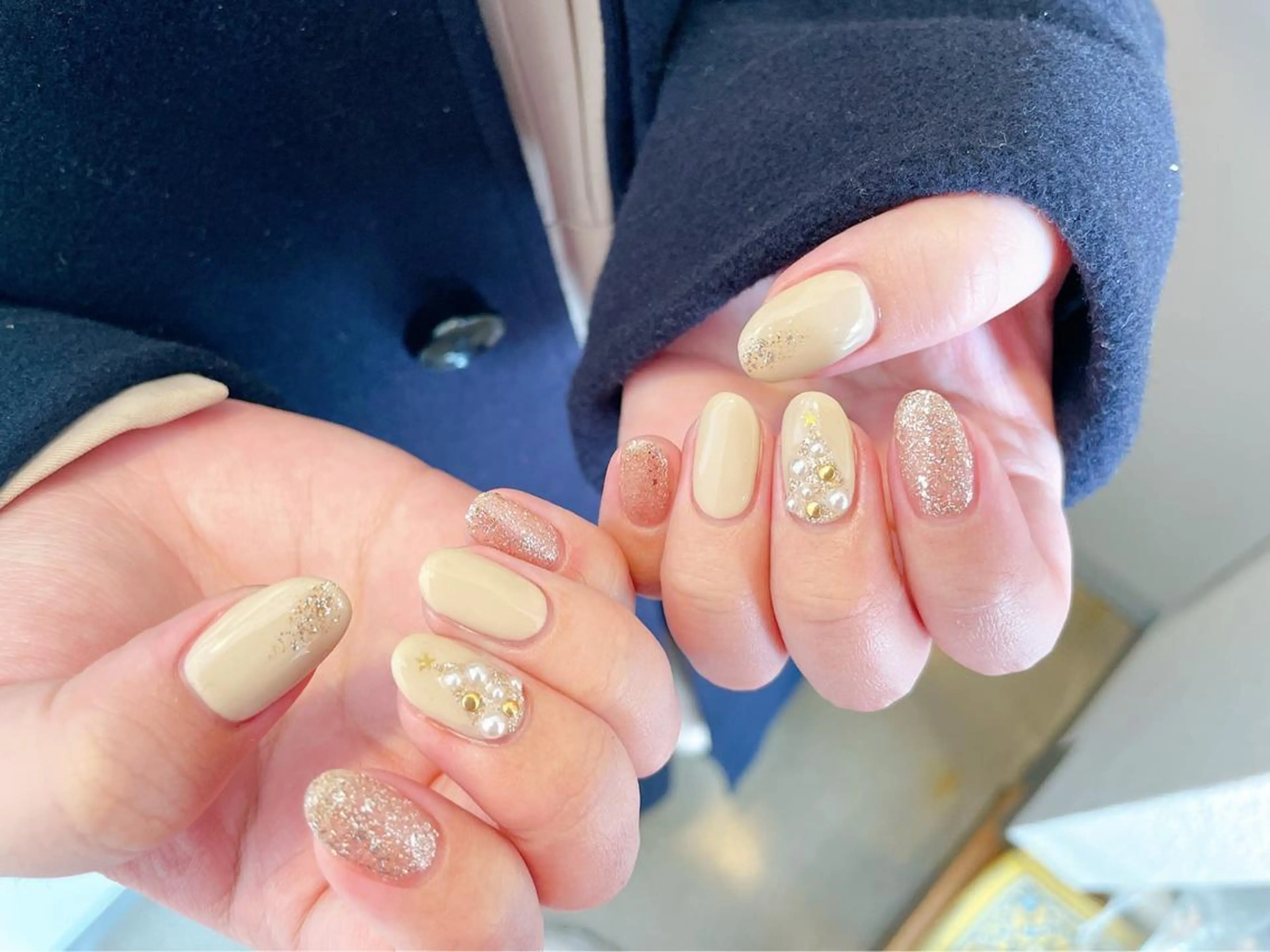 ネイル 冬ネイル クリスマス ハンドネイル Mogu nail 二子玉川のネイルデザイン