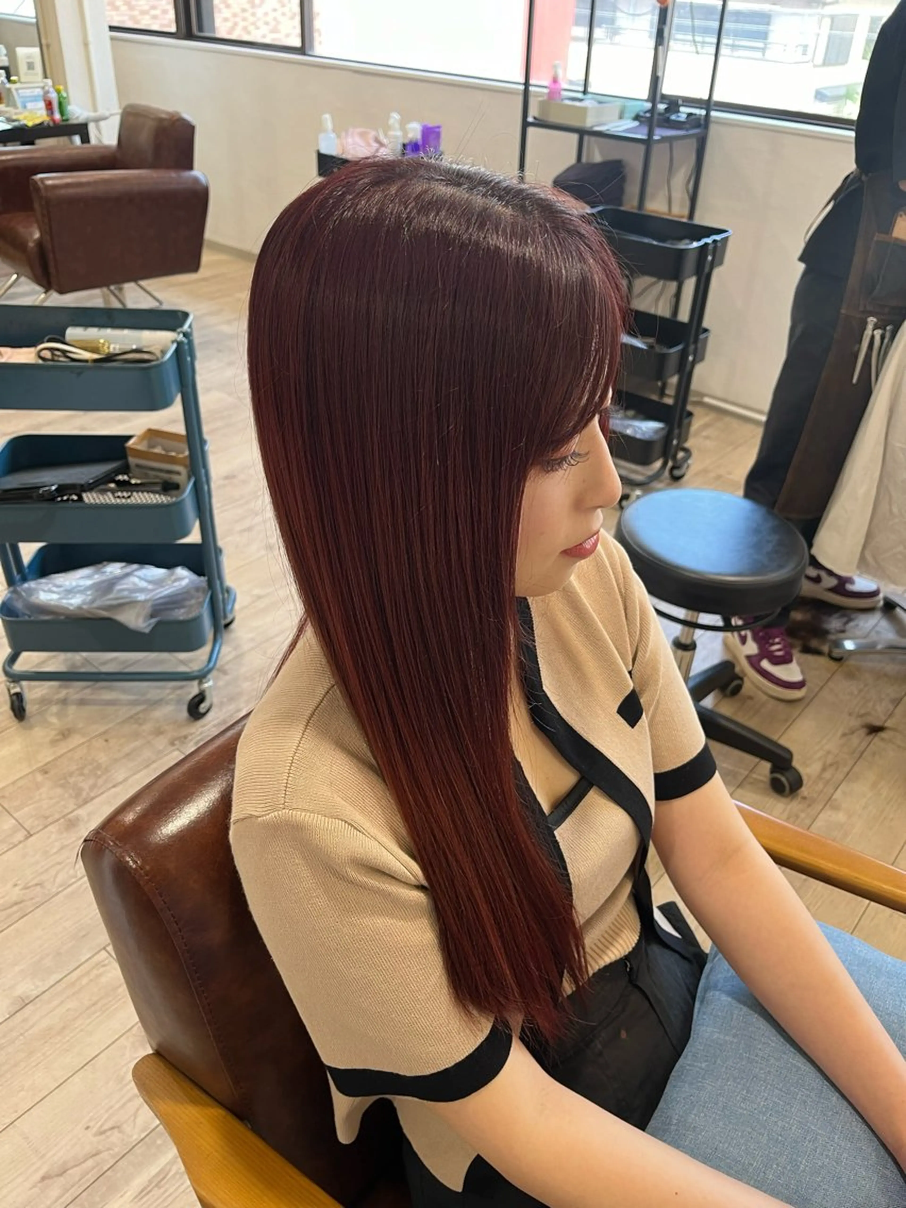 ロング カラー カット ヘアカラー 韓国ヘア🇰🇷🎀 山本うららのヘアスタイル