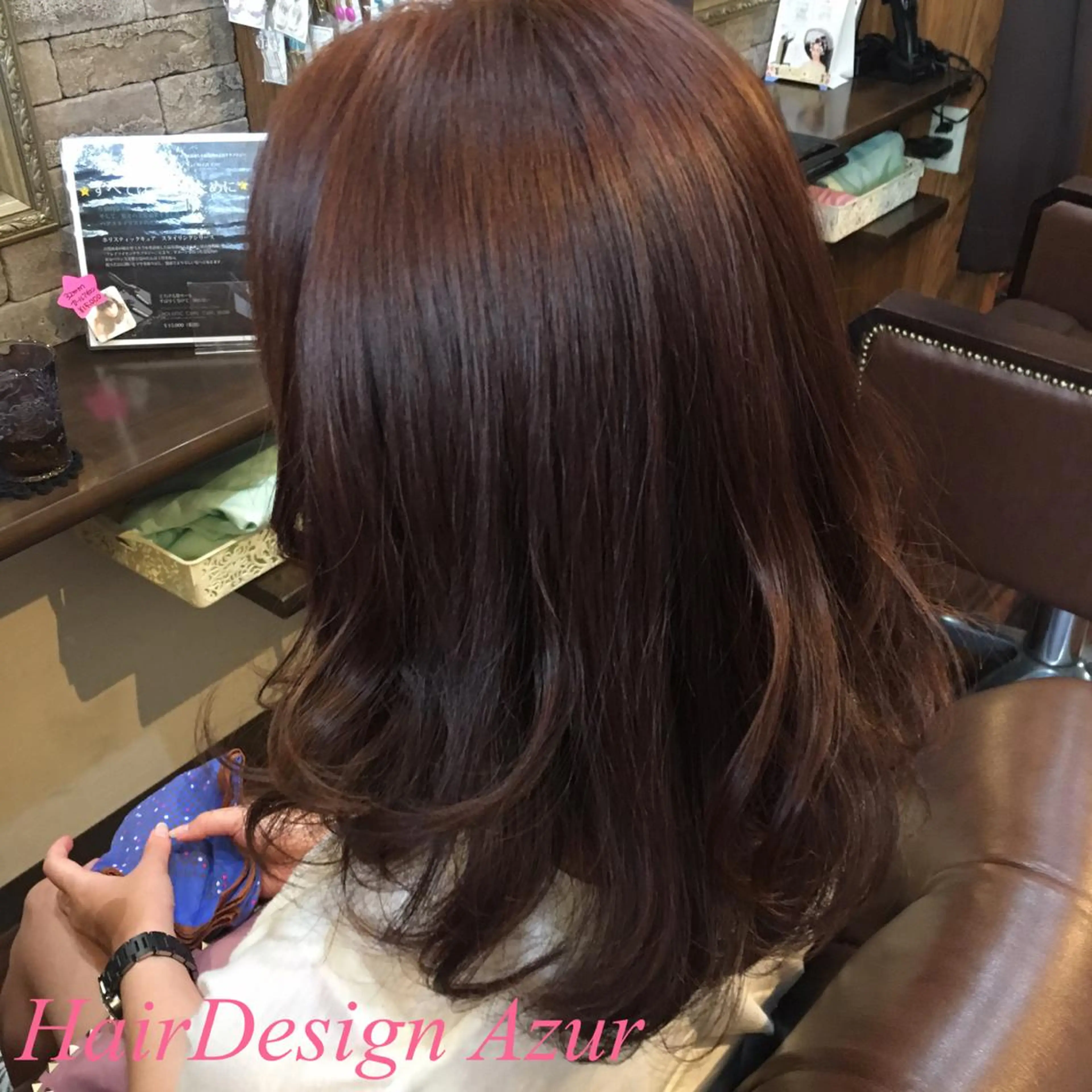 セミロング カラー パーマ HairDesign Azurのヘアスタイル