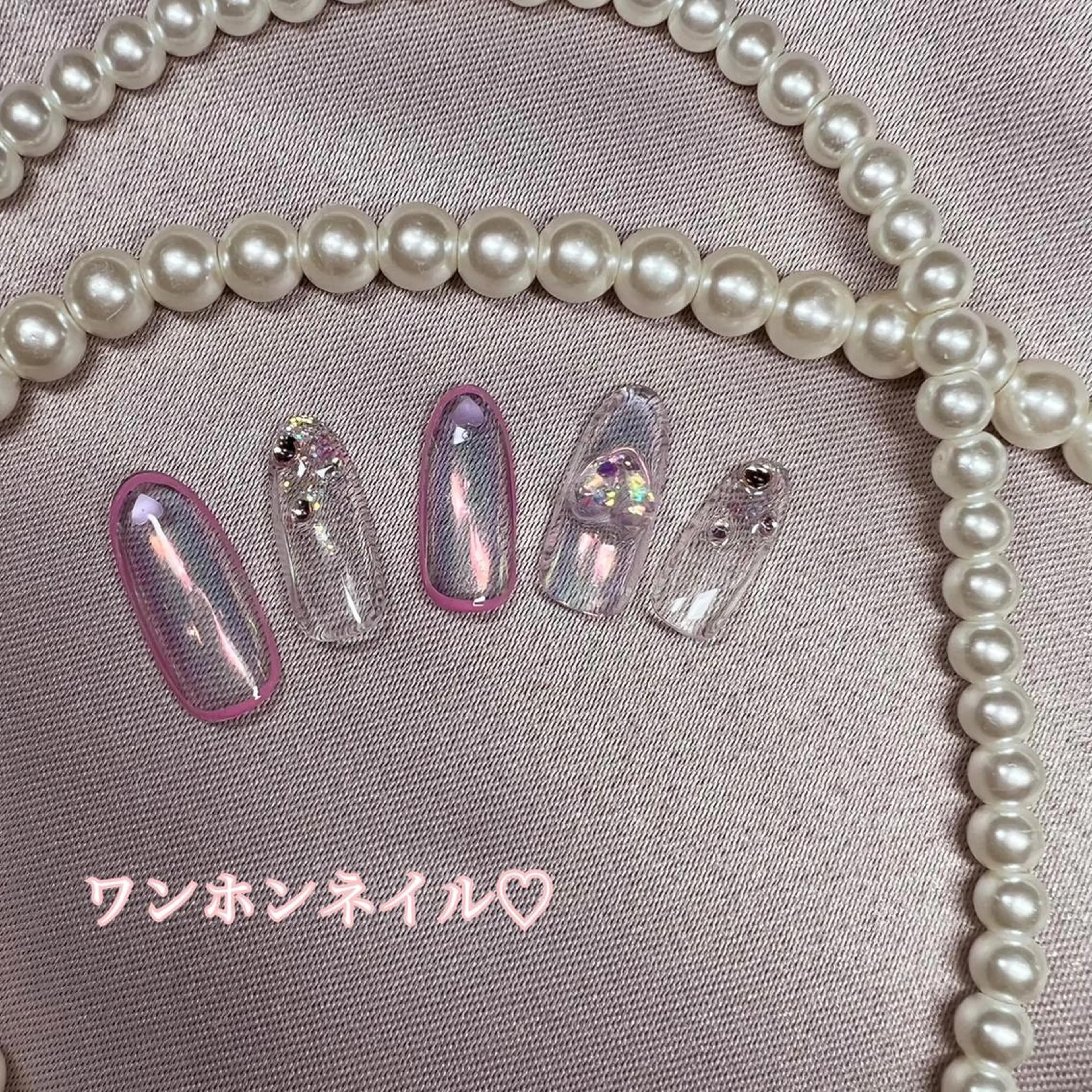 ネイル ワンホンネイル 鈴木 優希のネイルデザイン