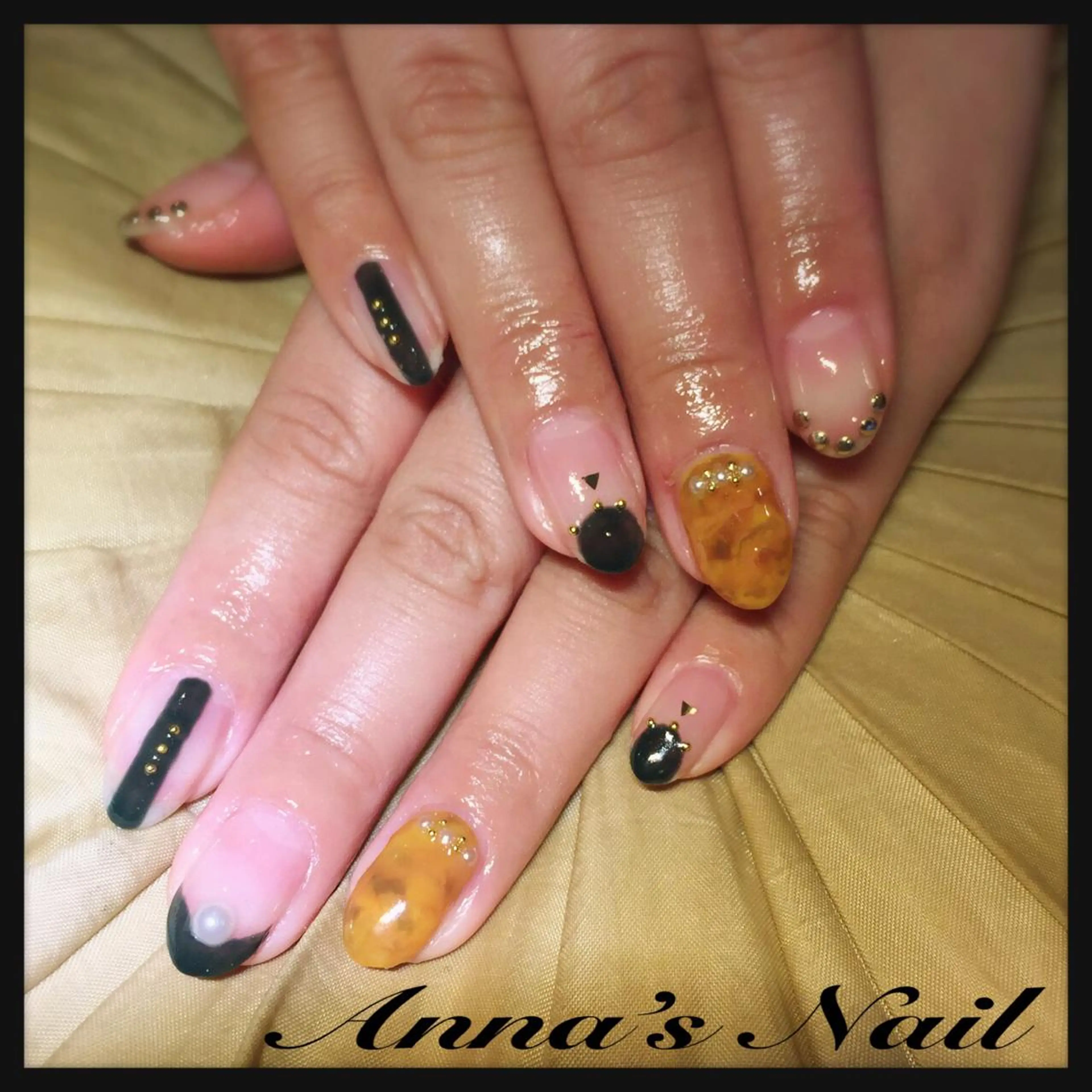 ネイル クリアネイル グリーン ニュアンスネイル Anna’s Nail所属・清口 杏奈のネイルデザイン