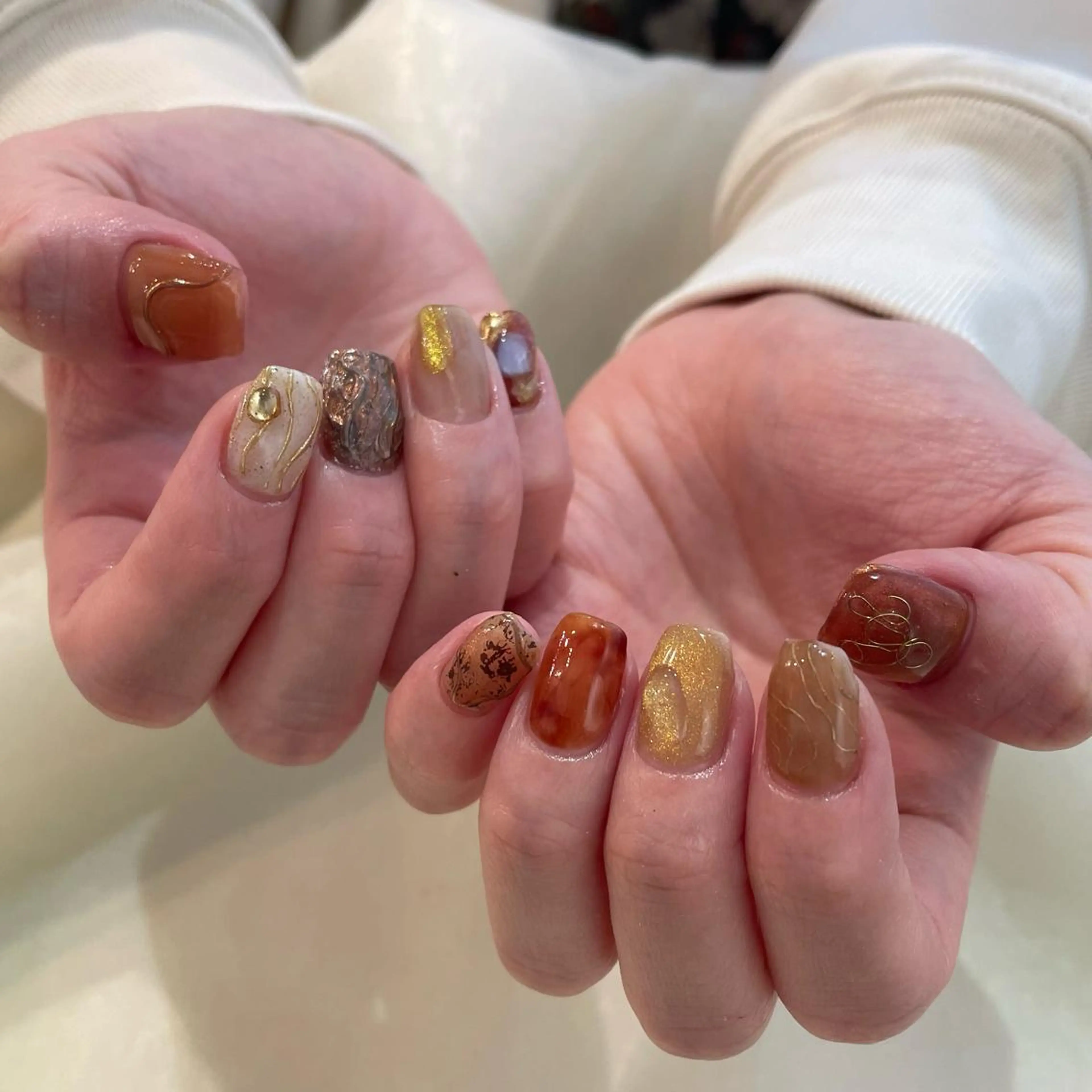 ネイル ハンドネイル 新井 ひなののネイルデザイン