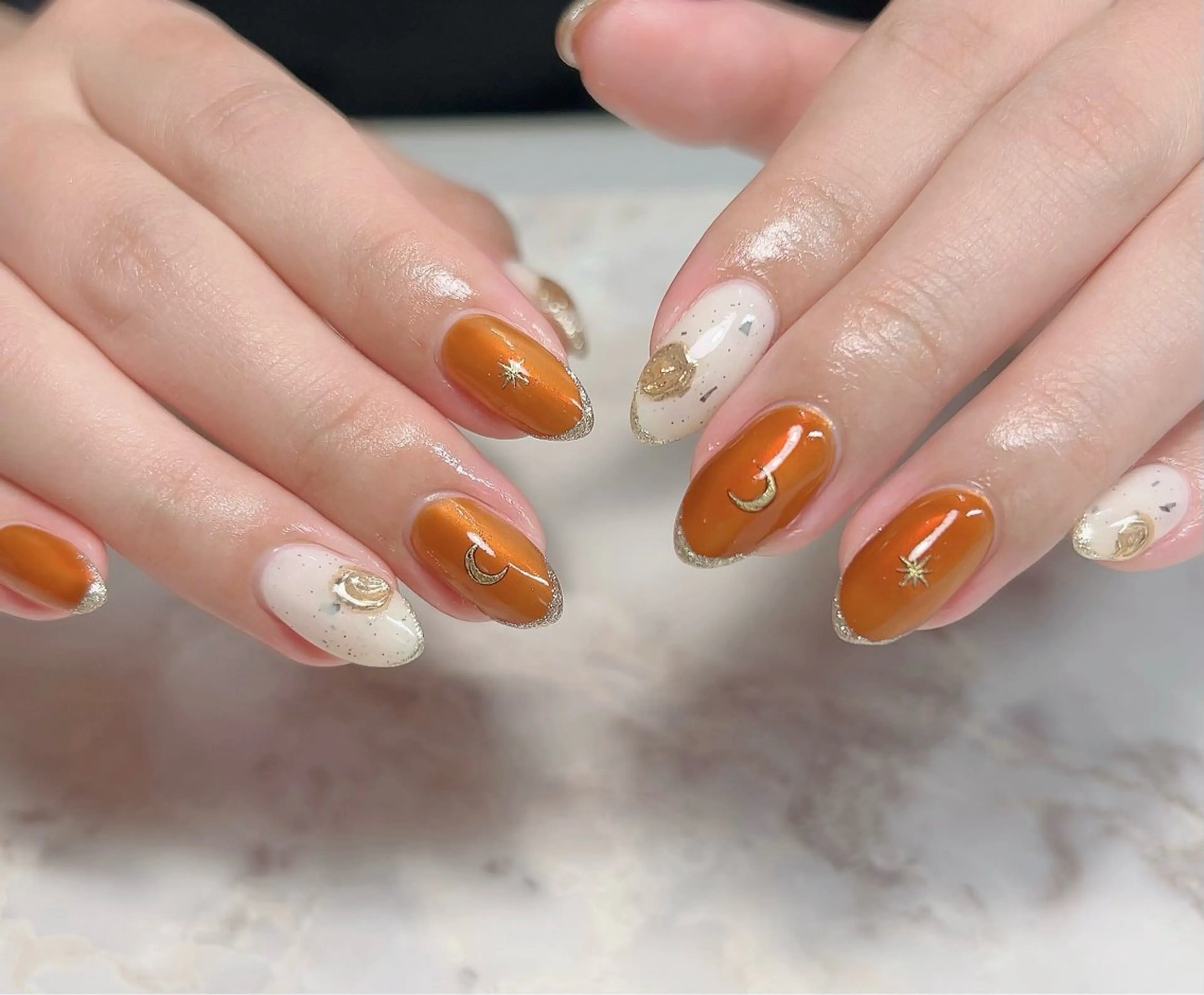 ミディアム ハンドネイル cattleya nailのネイルデザイン