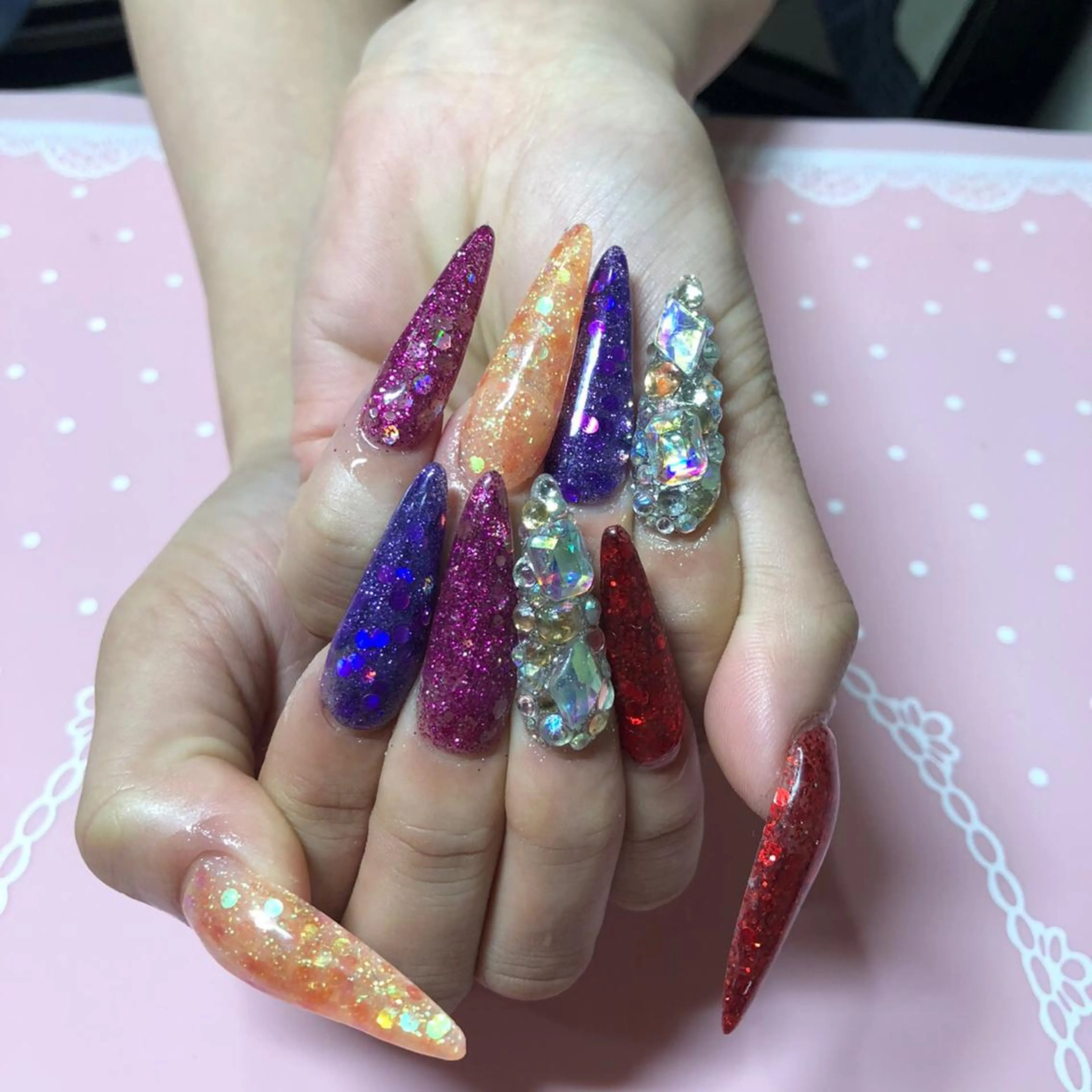 ロング ネイル ハンドネイル 《LB》ラブリエ Nail&eyeのマツエク・マツパデザイン