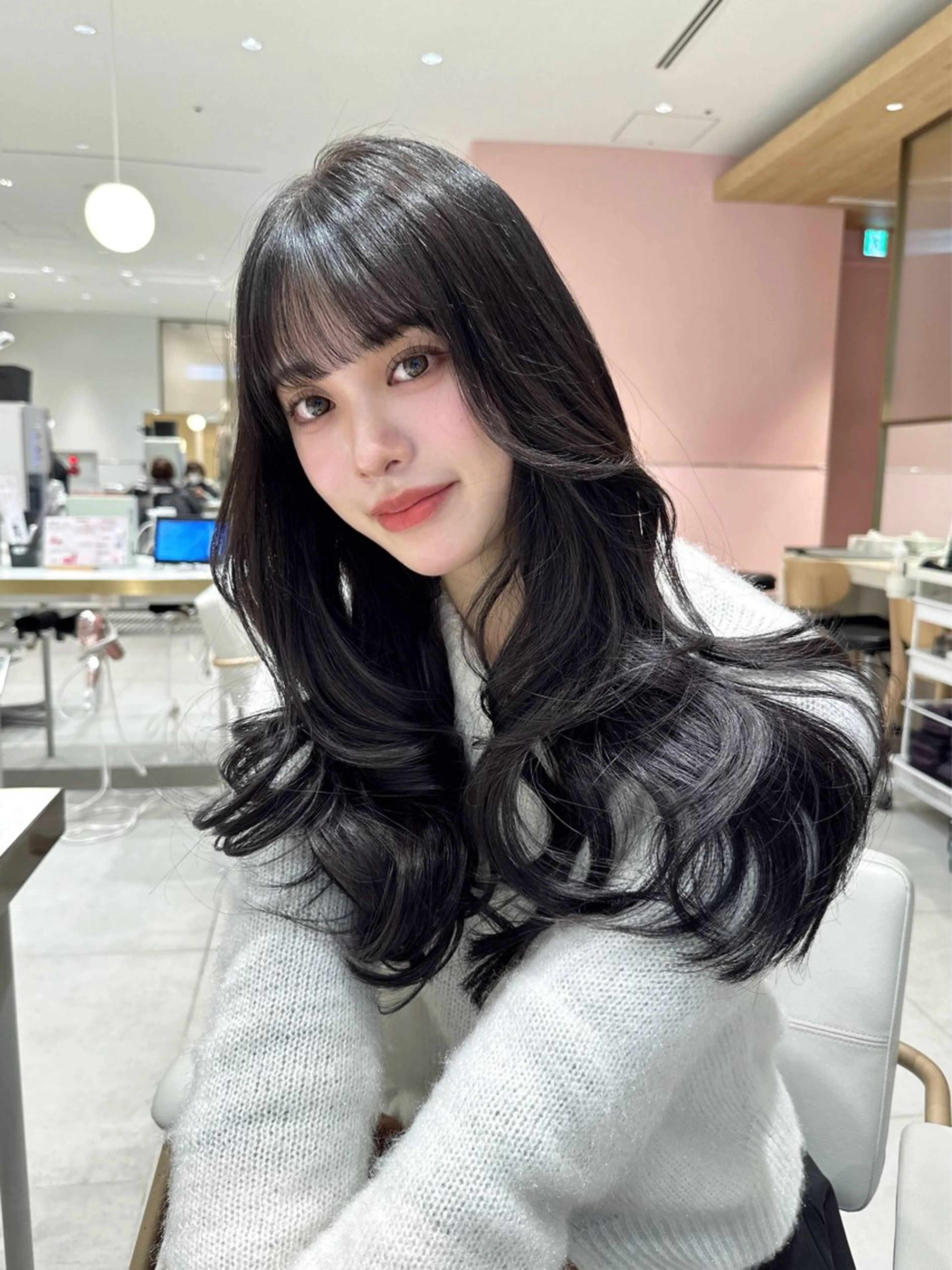 【ご新規様限定💖】カット➕カラー➕ハホニコトリートメント➕コテ巻き♡の写真