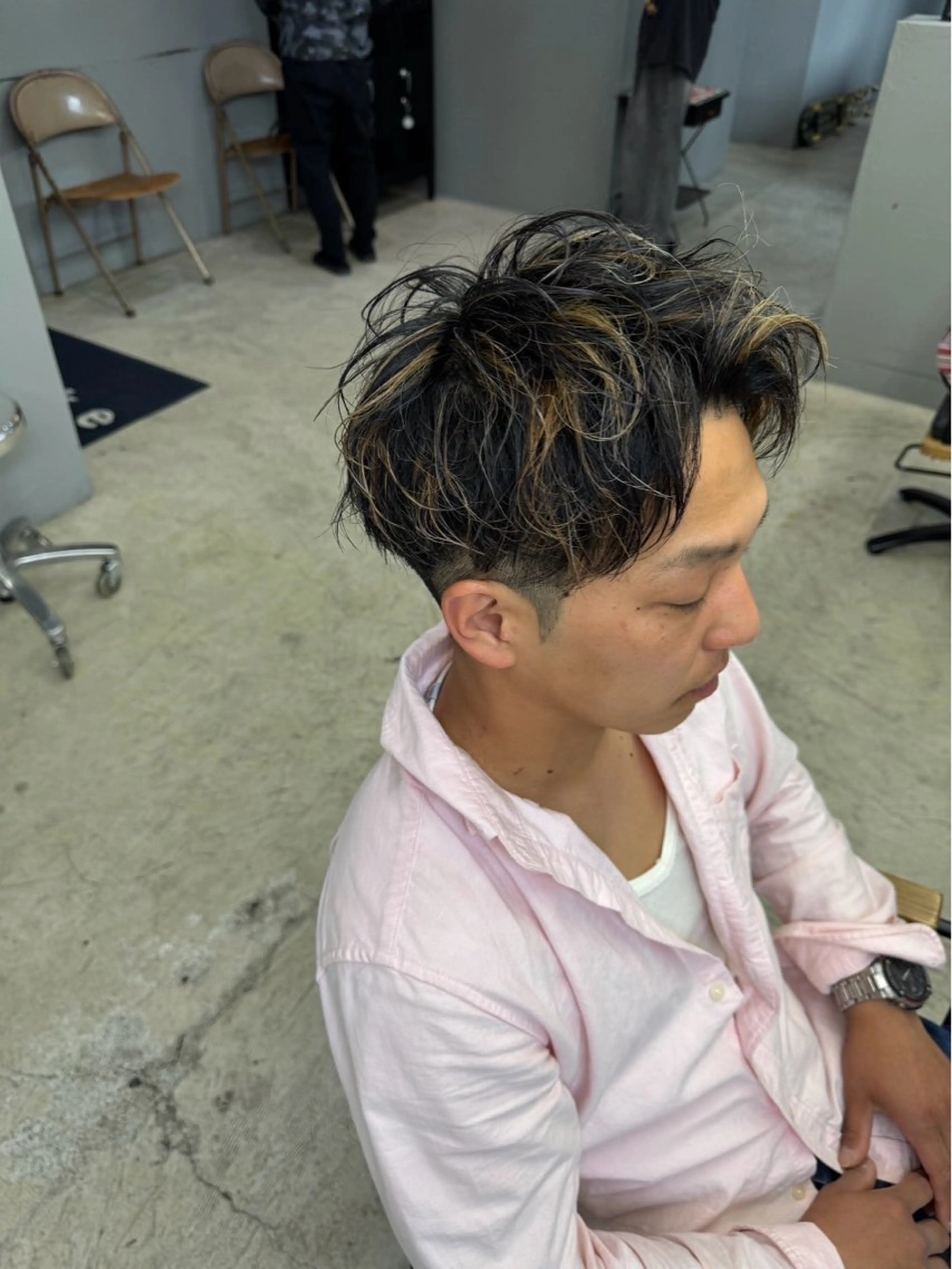 ショート カラー パーマ カット パーマ メンズ専門サロン wokeのヘアスタイル