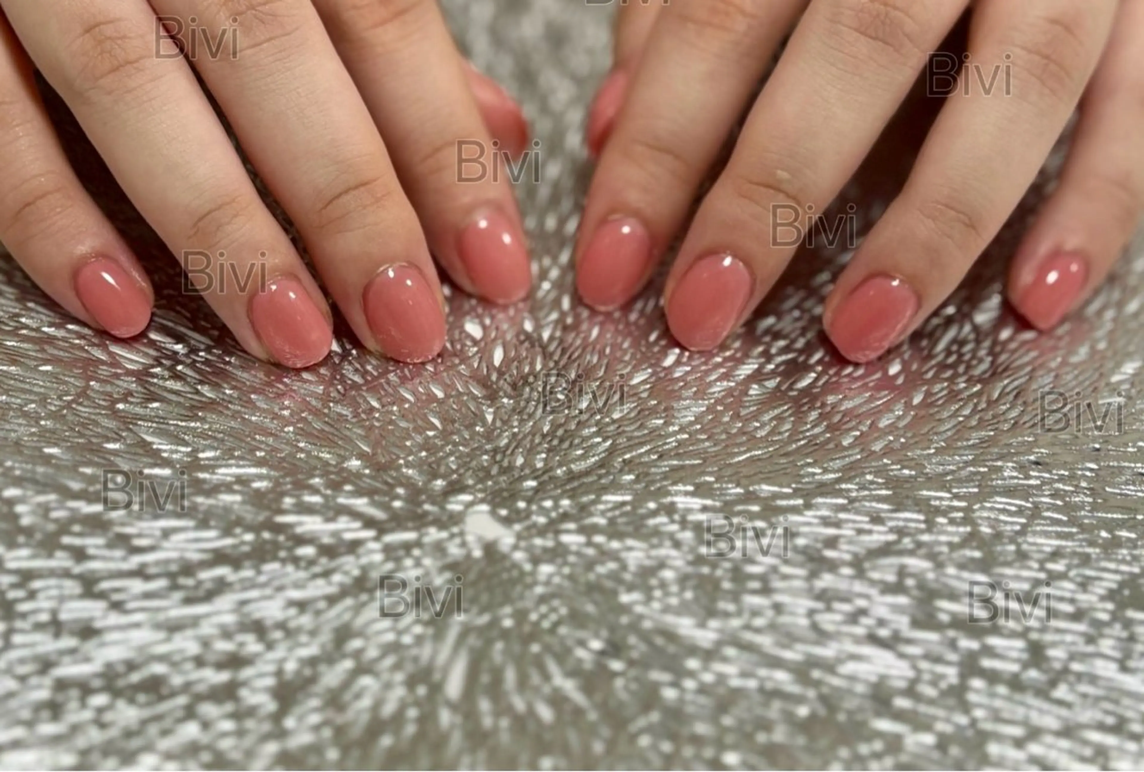 ネイル ピンク ワンホンネイル 冬ネイル ハンドネイル ハンドケア ♡Bivi♡自爪に 優しいネイルサロンのネイルデザイン