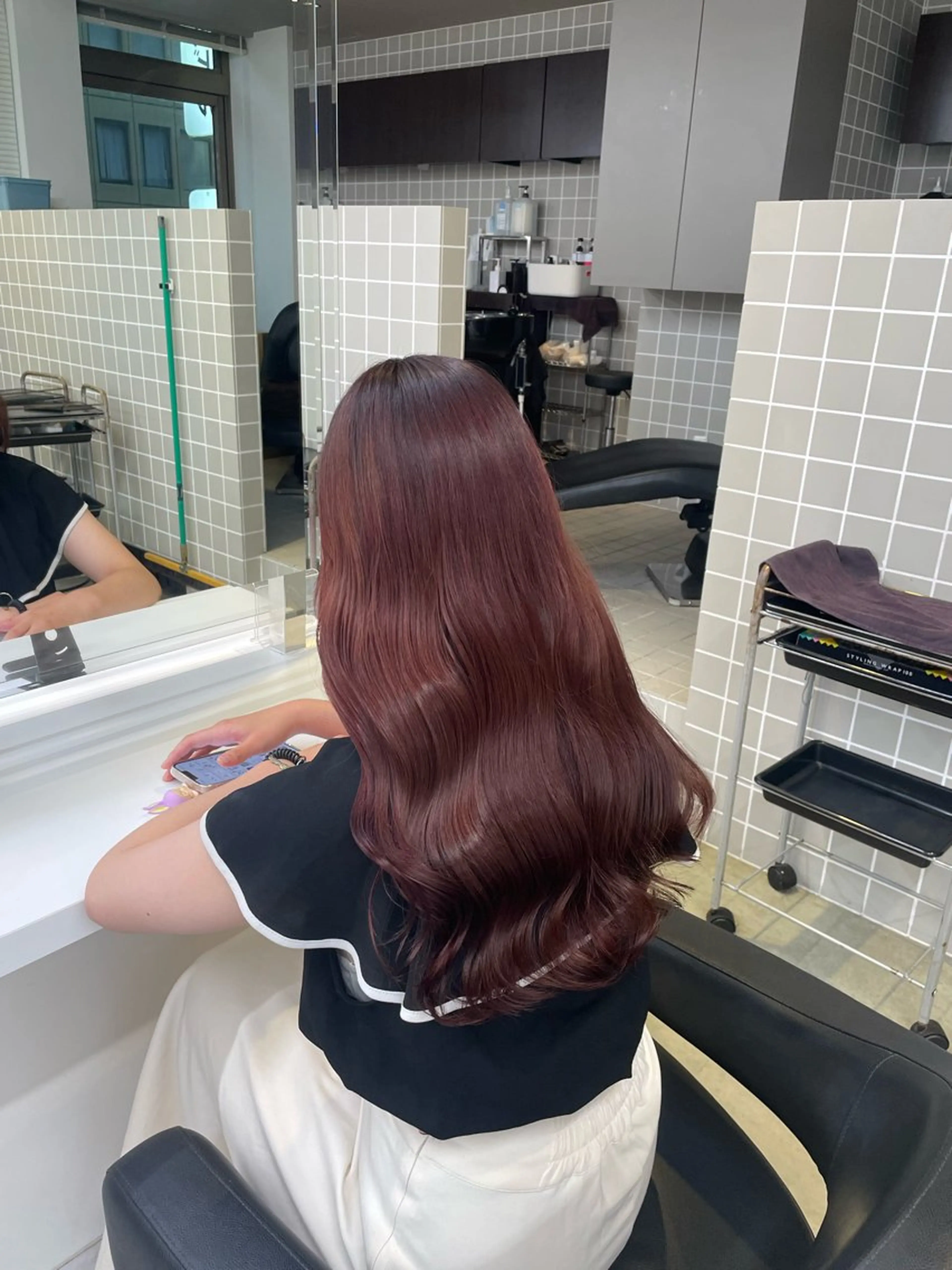 ロング カラー ヘアアレンジ ヘアカラー トリートメント ヘアセット 💗横浜美容室 💗HARUNAのヘアスタイル