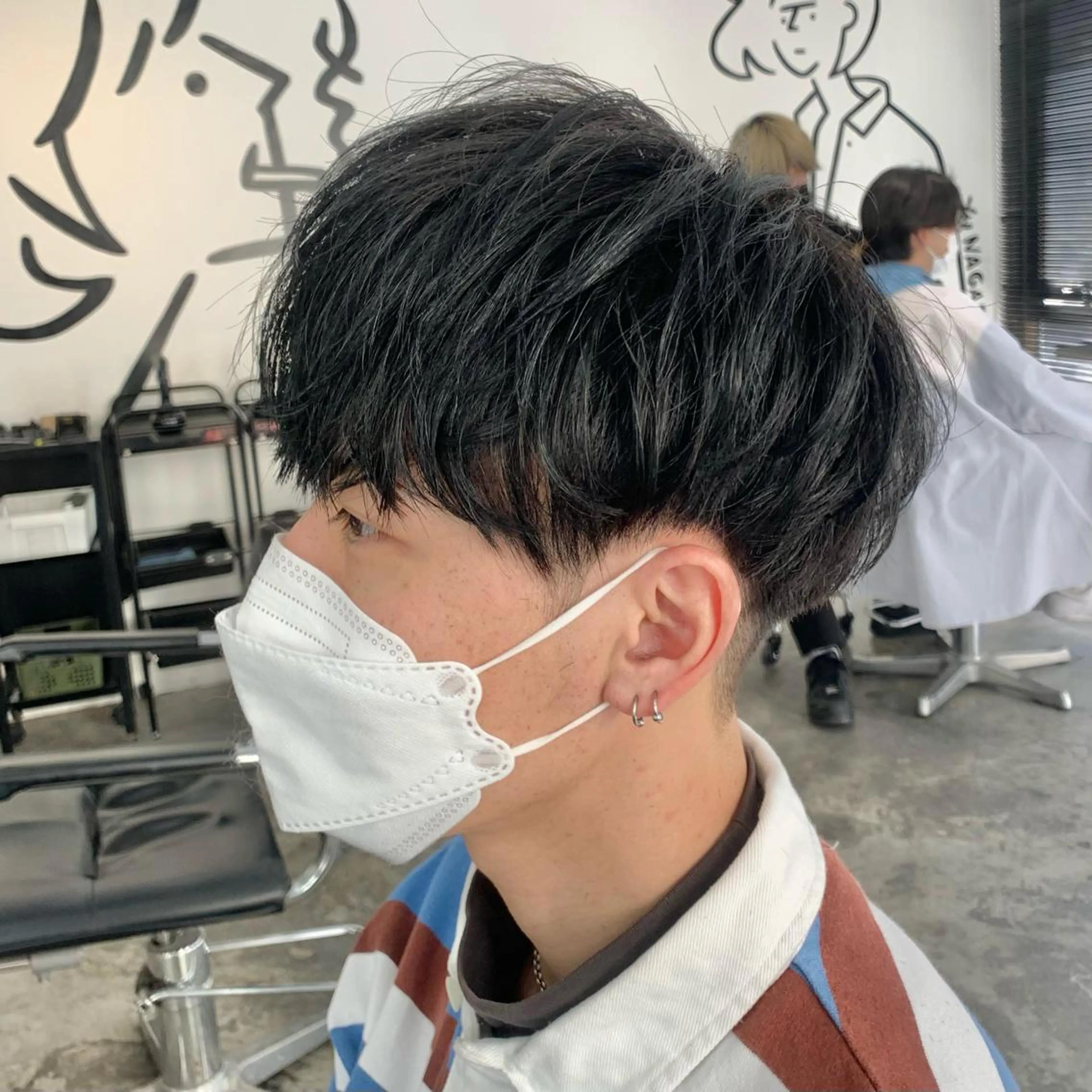 ショート パーマ メンズ マッシュ メンズパーマ ニュアンスパーマ カット 縮毛矯正 メンズ特化美容師/ 藤戸 椋のヘアスタイル