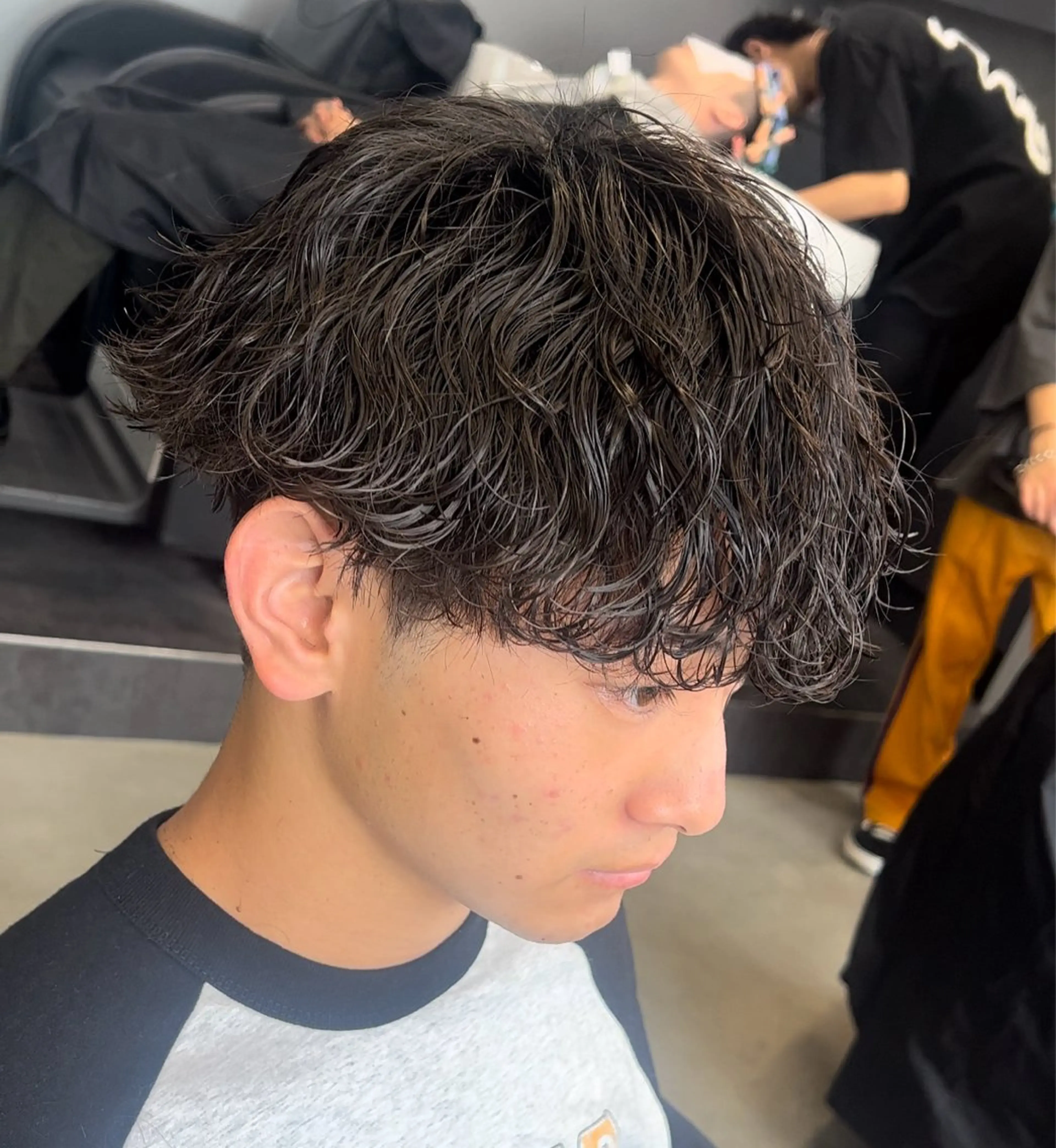 ショート パーマ メンズ 波巻きパーマ 松下 友希 【fifth】のヘアスタイル