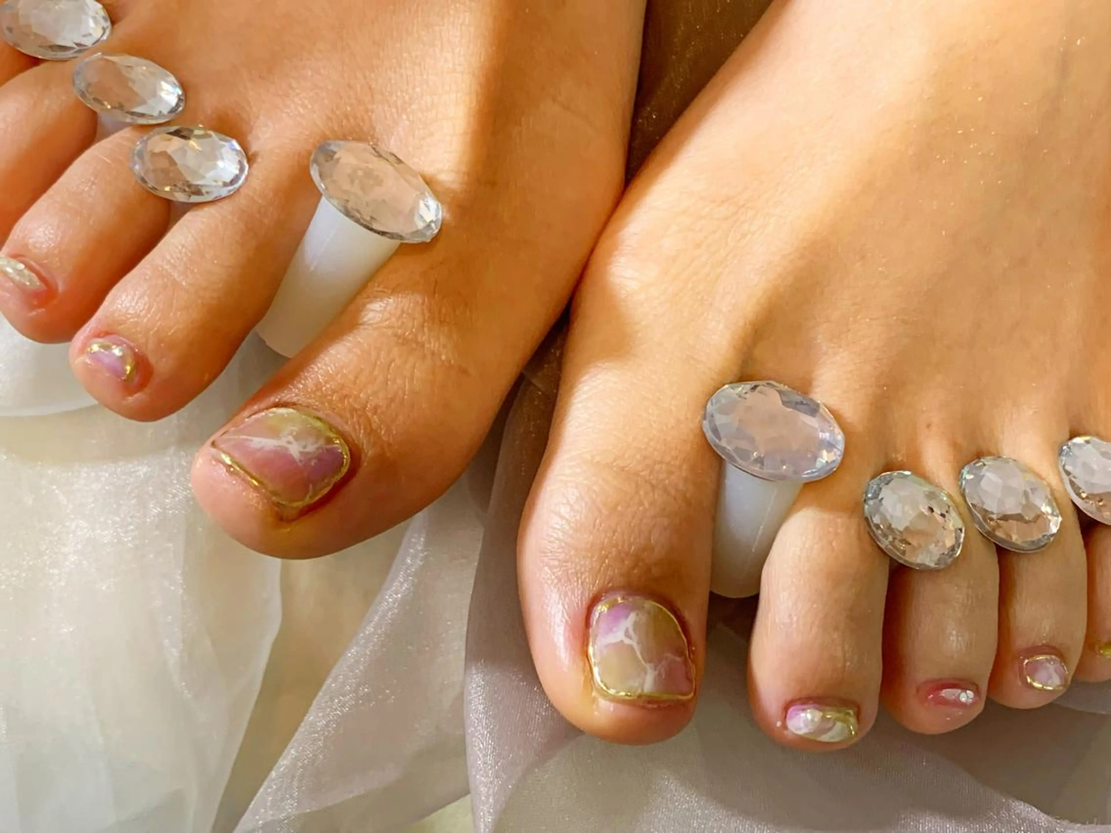 ネイル 大理石ネイル(マーブル) ハンドネイル フットネイル GéRanium Harukaのネイルデザイン